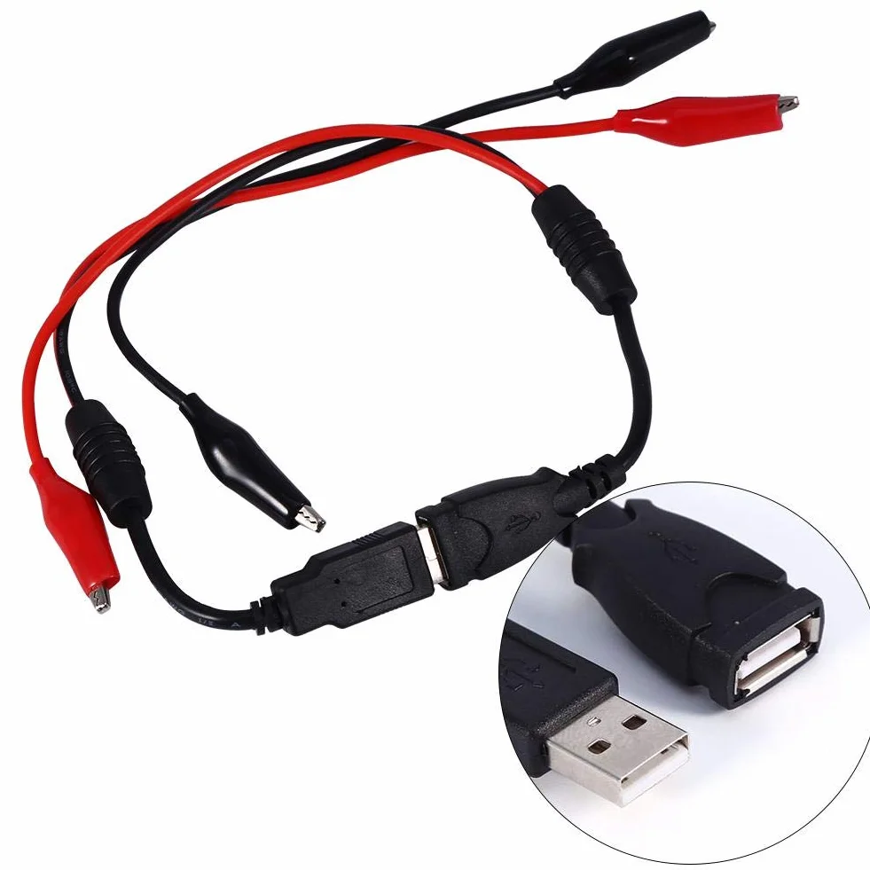 Krokodylki VBESTLIFE USB z krokodylkami do wtyków USB do testowania napięcia