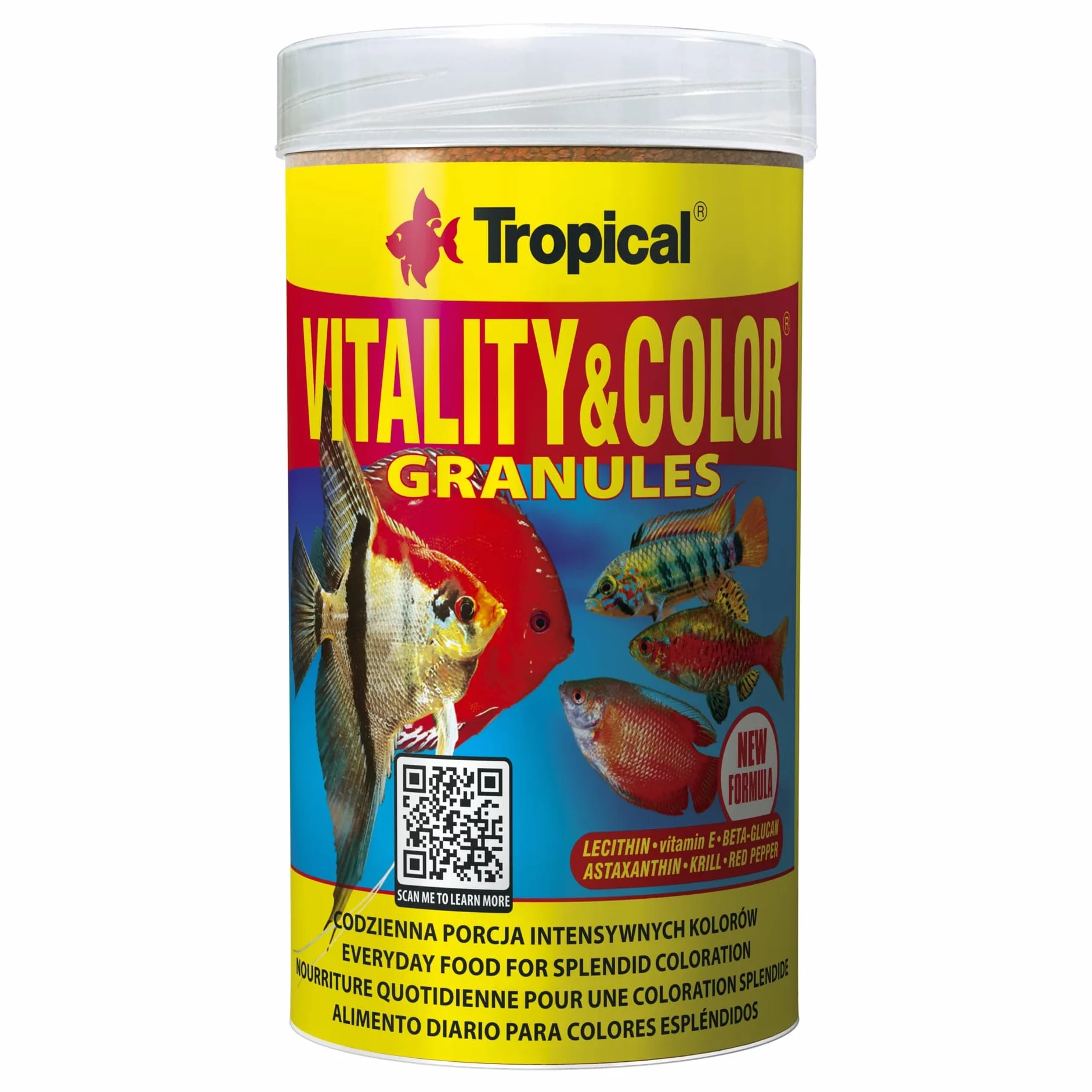 Tropical Wysokobiałkowy pokarm granulowany wybarwiający i witalizujący VITALITY&COLOR GRANULES 250ml / 138g