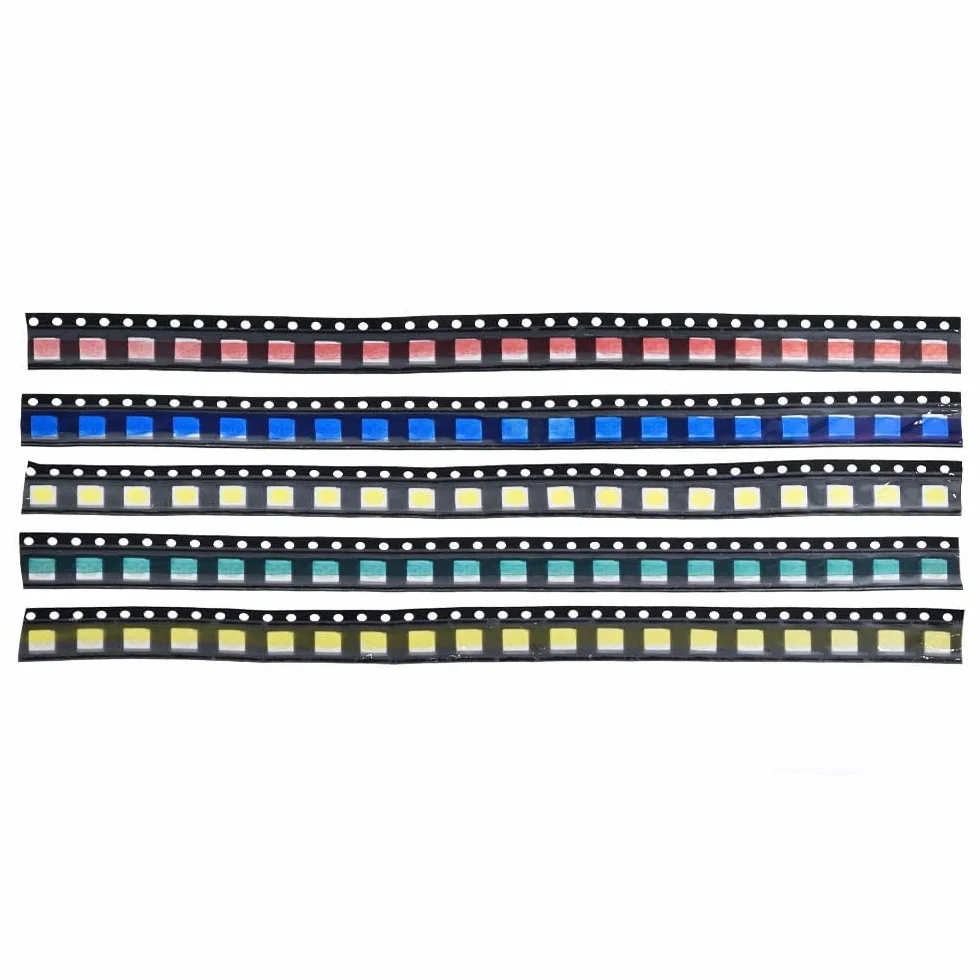 Namvo Zestaw 100szt diod LED SMD 3528/1210, różne kolory DIY