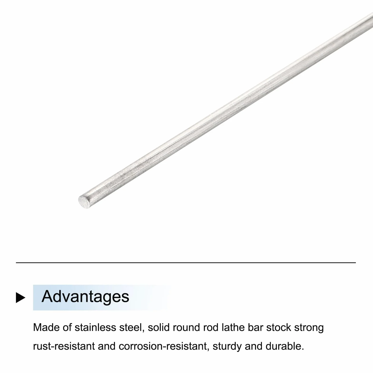 QUARKZMAN 1 mm x 300 mm pręt okrągły ze stali nierdzewnej, metalowy pręt z litego wału, drążek tokarski do samodzielnego wykonania, projektów rękodzielniczych, modeli samochodów, helikopterów,