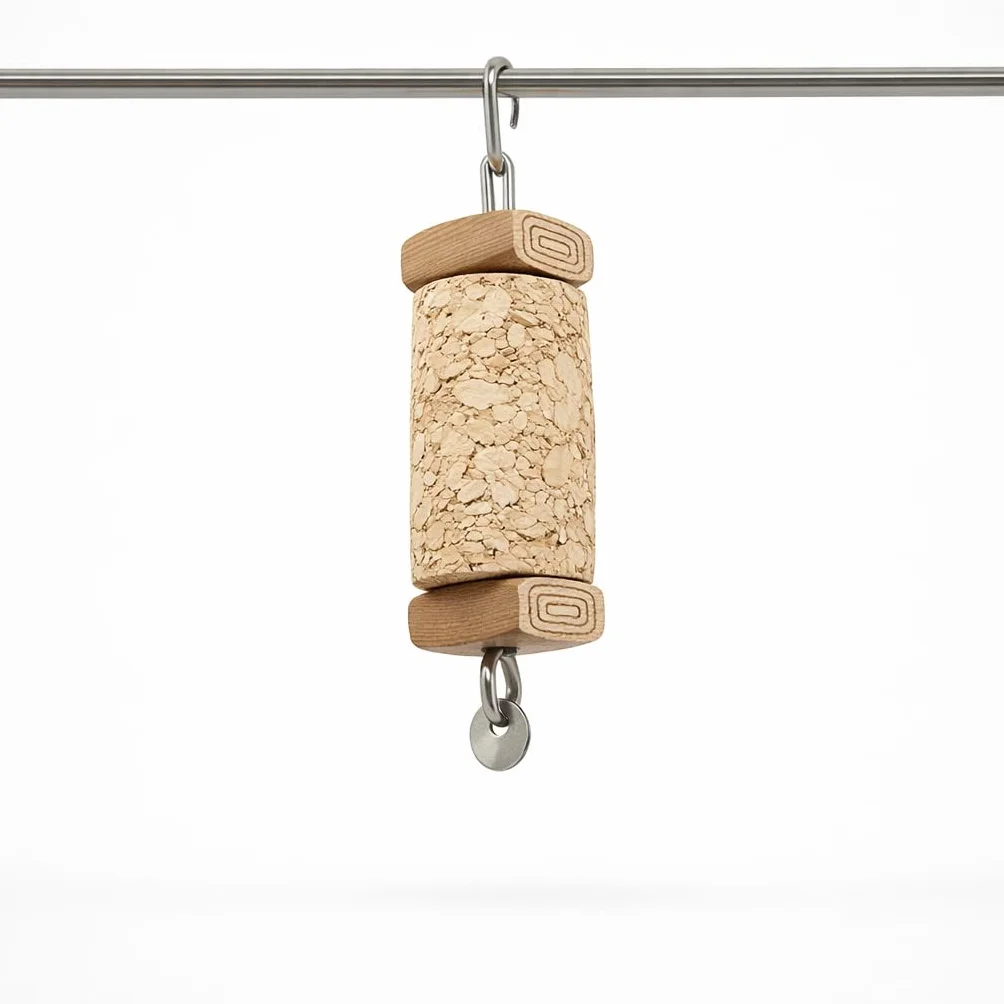 Zabawka dla ptaków Swing Toys Shred Swing – 20 sztuk, małe (Ø 50 mm, 170 mm) – liść palmy biodegradowalne – do klatki dla papugi, akcesoria do klatki dla ptaków, huśtawki dla ptaków i