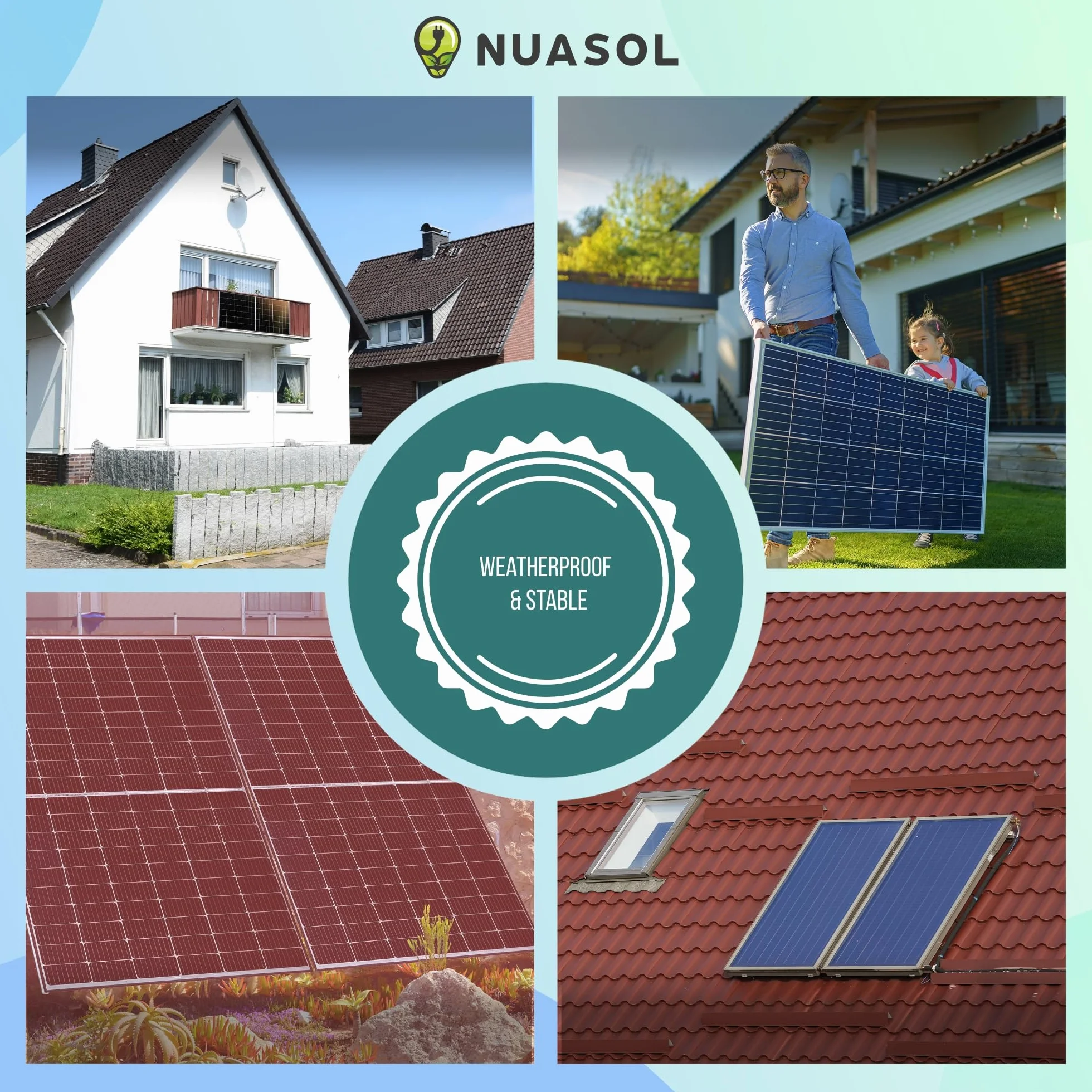 Wspornik modułu solarnego, płaski dach balkonowy, regulowany w zakresie 15°-30°, panel słoneczny, uniwersalny montaż na ścianie, płaski dach, moduły PV, łatwy montaż, kolor srebrny