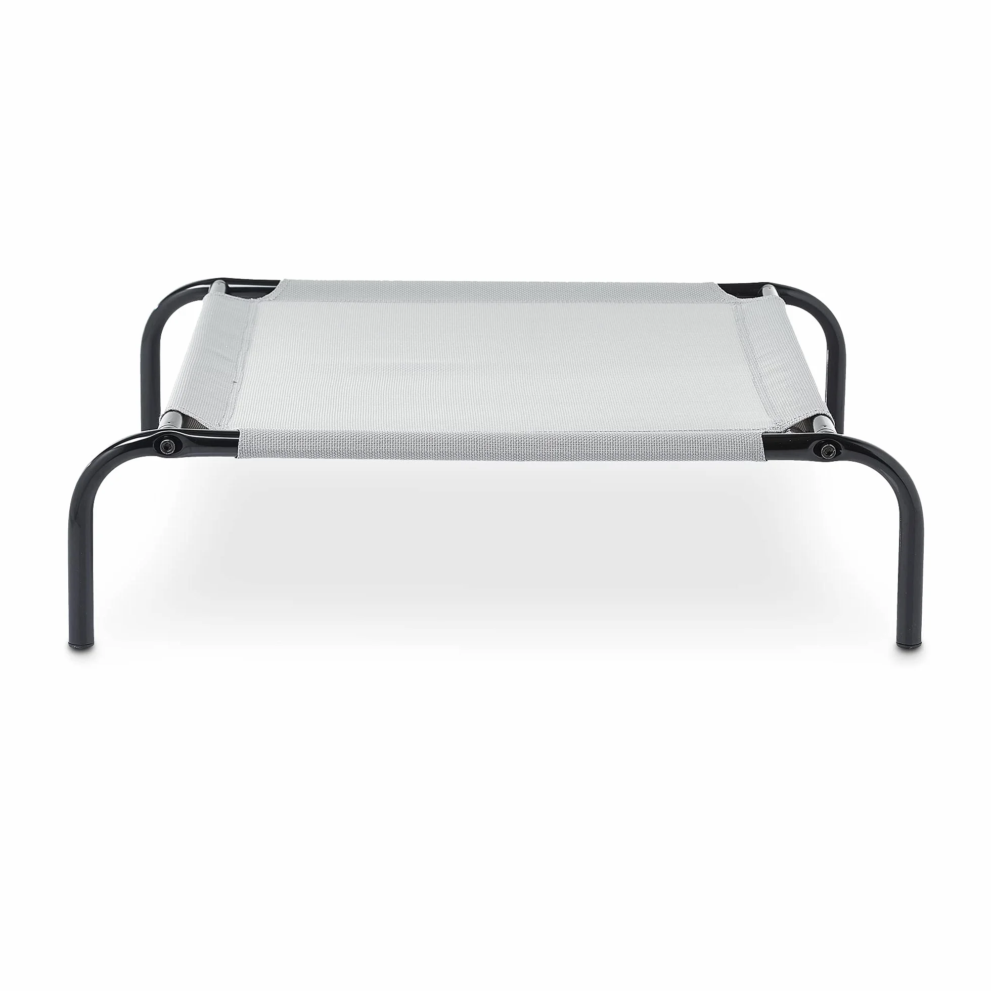 Amazon Basics Chłodzące podwyższone legowisko dla zwierząt domowych, szare, rozmiar L, dł. 130 x szer. 80 x wys. 19 cm