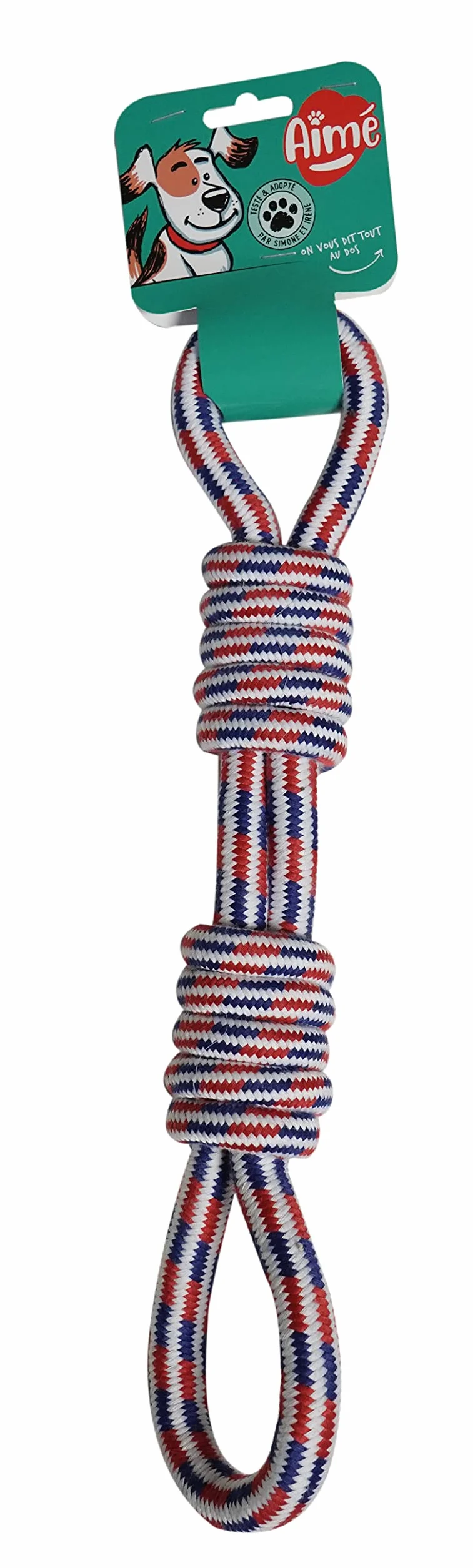 Aimé linka do zabawy dla psów Frenchy, podwójny węzeł, 35 cm