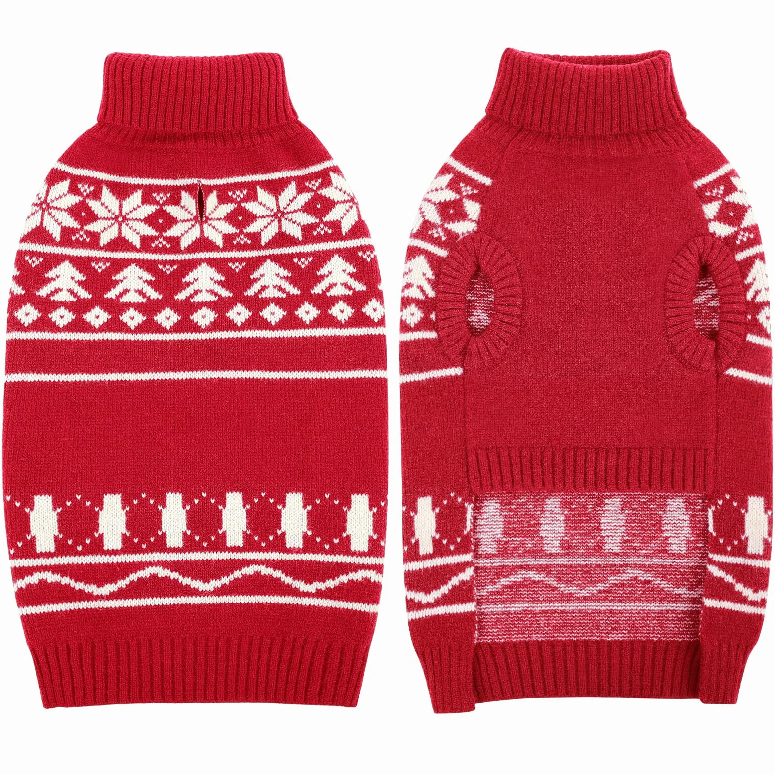 KONVINIT sweter bożonarodzeniowy dla psa, sweter z wzorem płatka śniegu dla małych, średnich i dużych psów, wygodny i ciepły sweter dla szczeniaków, do użytku w domu i na zewnątrz
