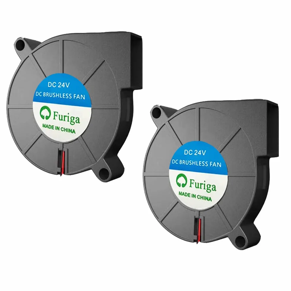 Wentylator 24 V DC 50 x 50 x 15 mm do drukarki 3D - radial 5015 z kablem 1 m do radiatora - 2 sztuki