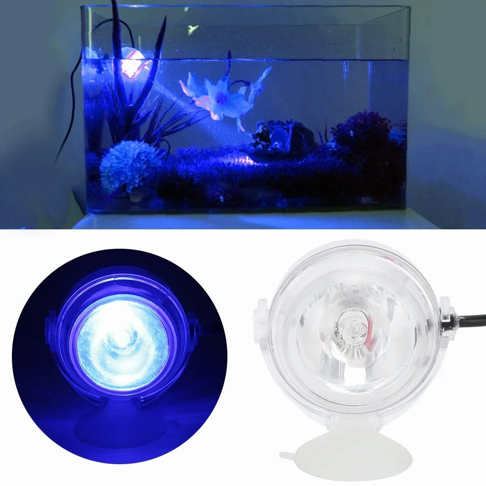 Zatapialne światło Punktowe LED do Akwarium, Lampa Oświetleniowa do Akwarium Wodoodporne Akwarium Mini LED Reflektor do Nurkowania Kolorowy Powolny Błysk do Oświetlenia