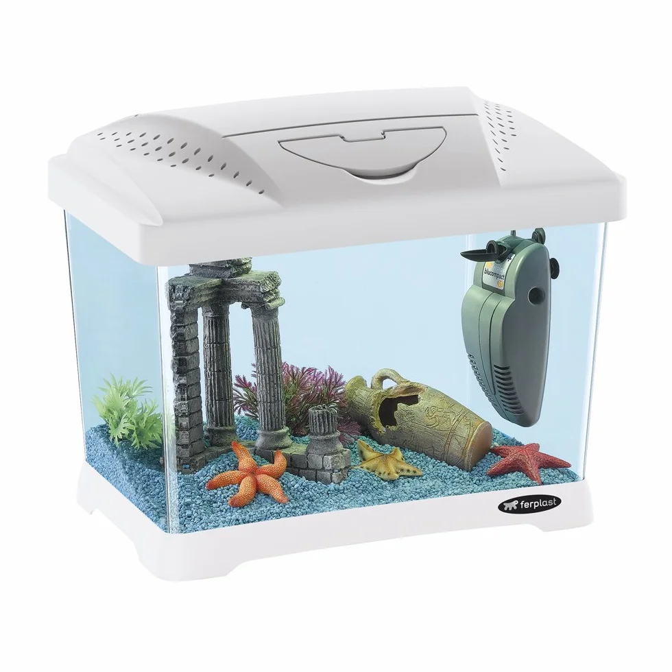 Ferplast 65010011 Aquarium Capri Junior, wymiary: 41 x 26,5 x 34 cm, 21 litrów, biały