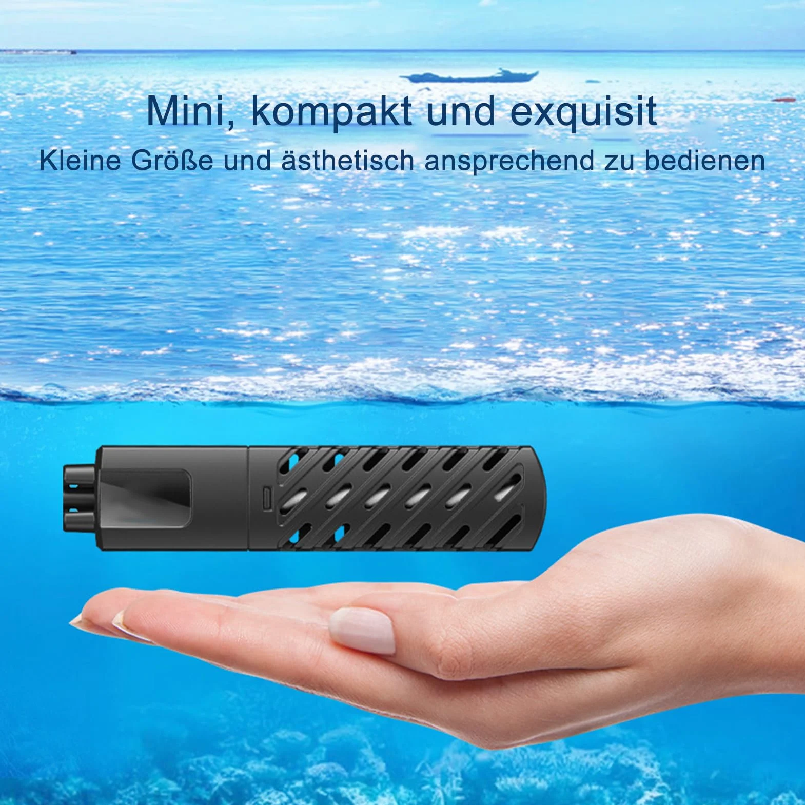 GERUI Mini ogrzewanie akwariowe 15 l, 100-240 V, 50/60 Hz, zakres regulacji temperatury: 20°C do 34°C, używane do akwarium i akwarium PTC Automatyczna cienka izolacja cieplna