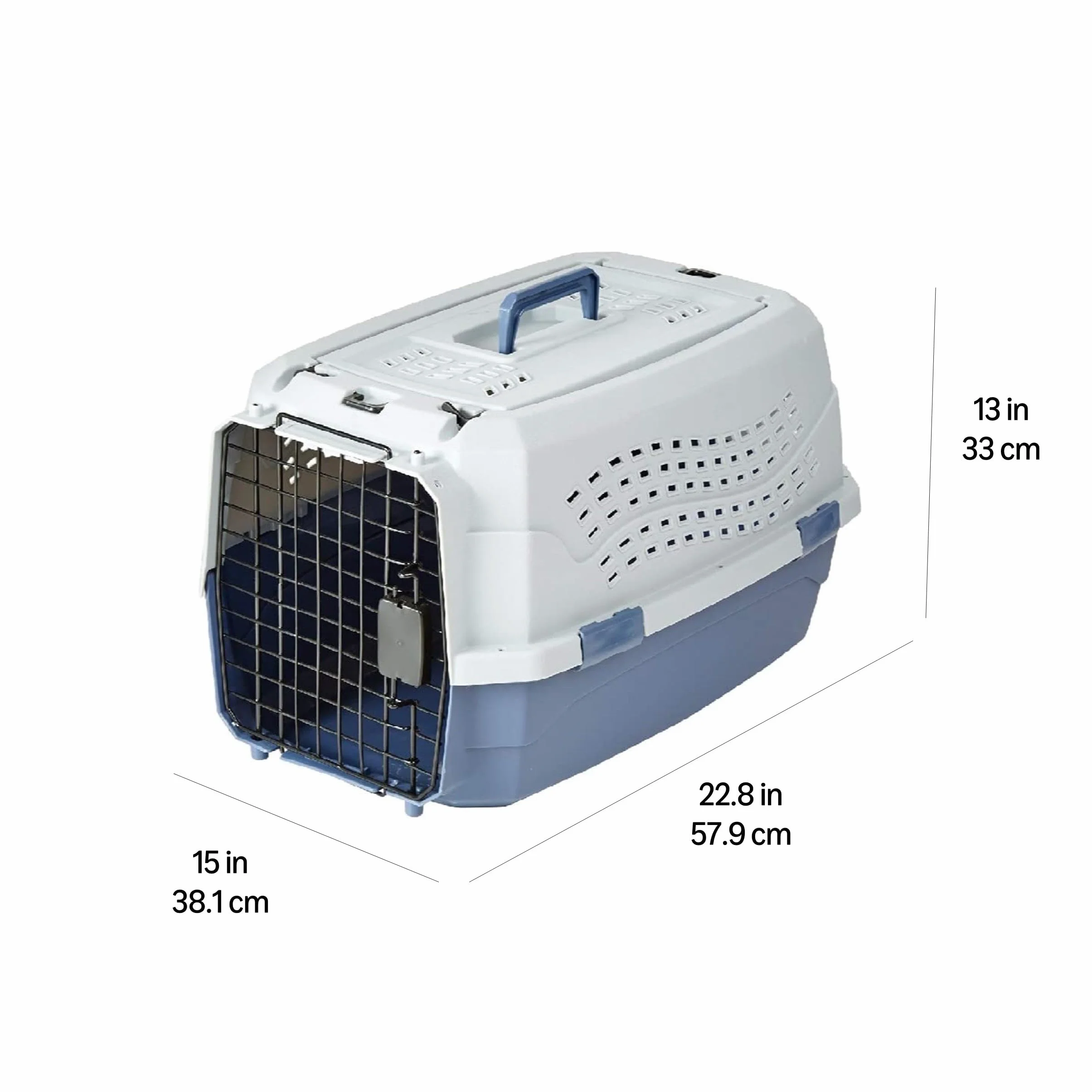 Amazonbasics Transporter, Niebieski/Biały, 58 x 38 x 33 cm