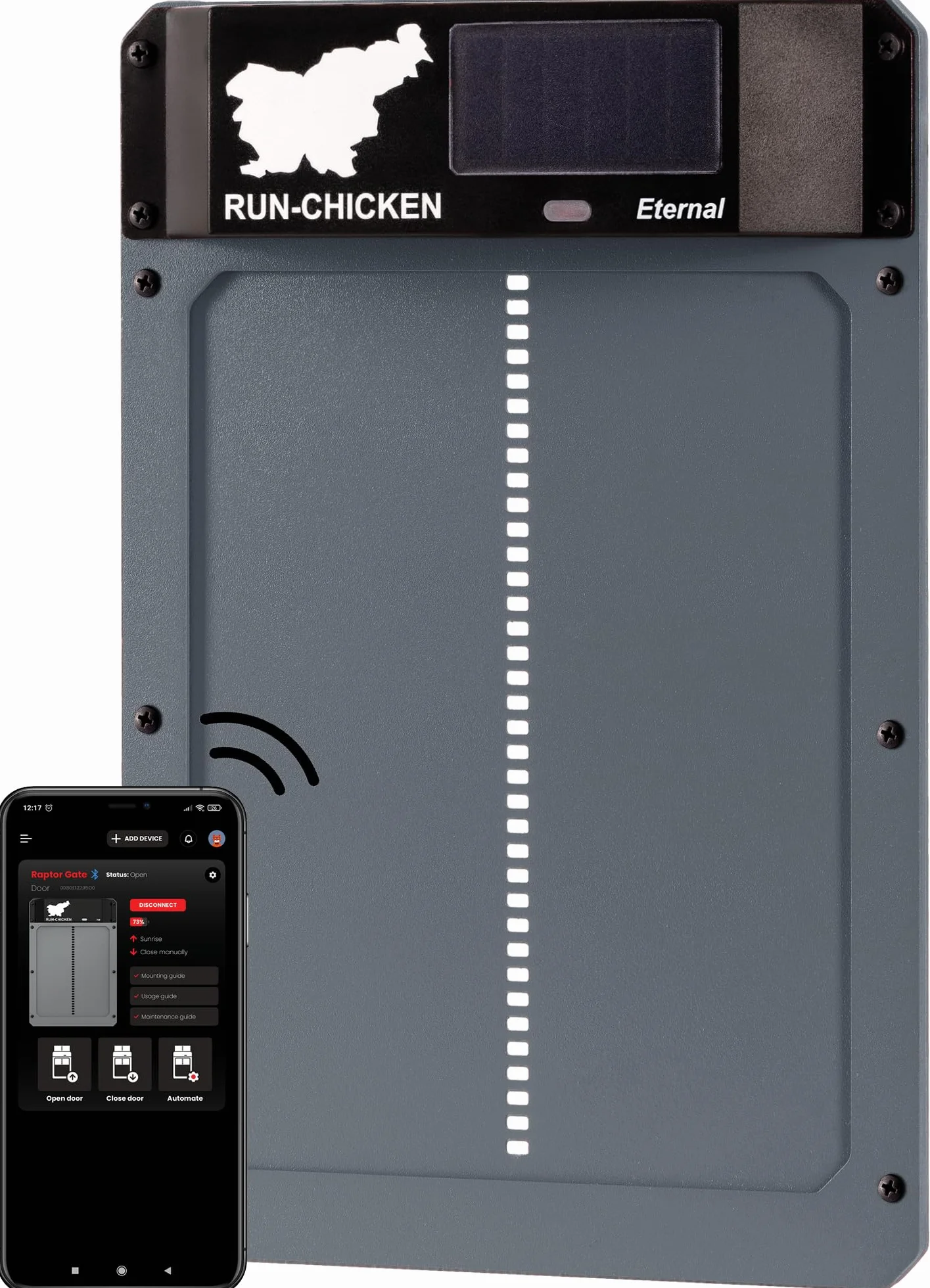 Solarne Automatyczne Drzwi Kurnika Run-Chicken z Timerem i Czujnikiem Światła