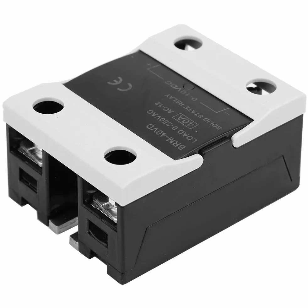 Solid State Relay SSR Jednofazowy DC na AC Jednofazowy plastikowy przekaźnik pokrywy 40A DC 0 do 10V AC 0 do 250V