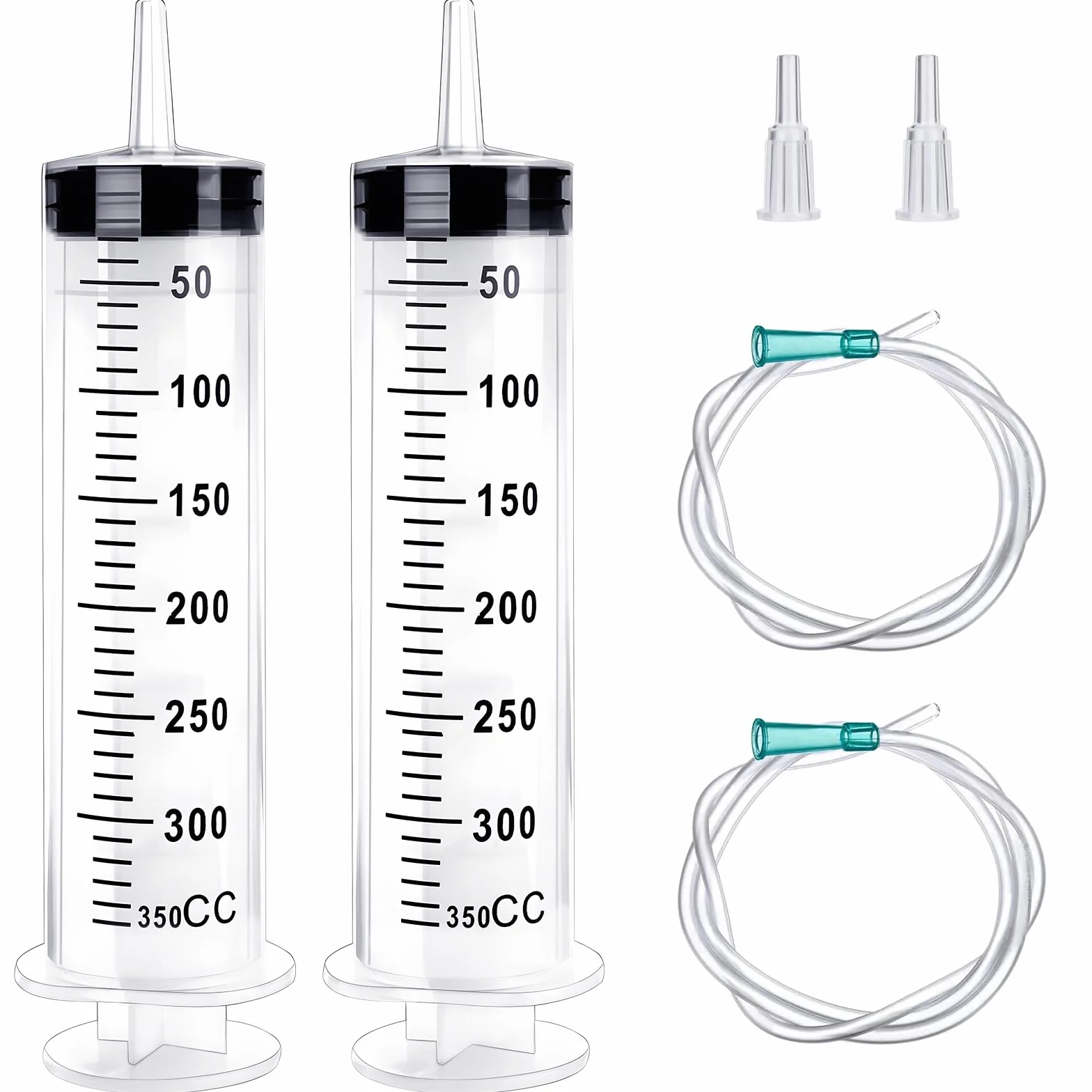 Duża strzykawka 250 ml, 350 ml, 550 ml, plastikowa strzykawka z wężem, syringe do pomiaru płynów, strzykawka dozująca dla przemysłu, indywidualnie uszczelniona strzykawka, plastikowa strzykawka do