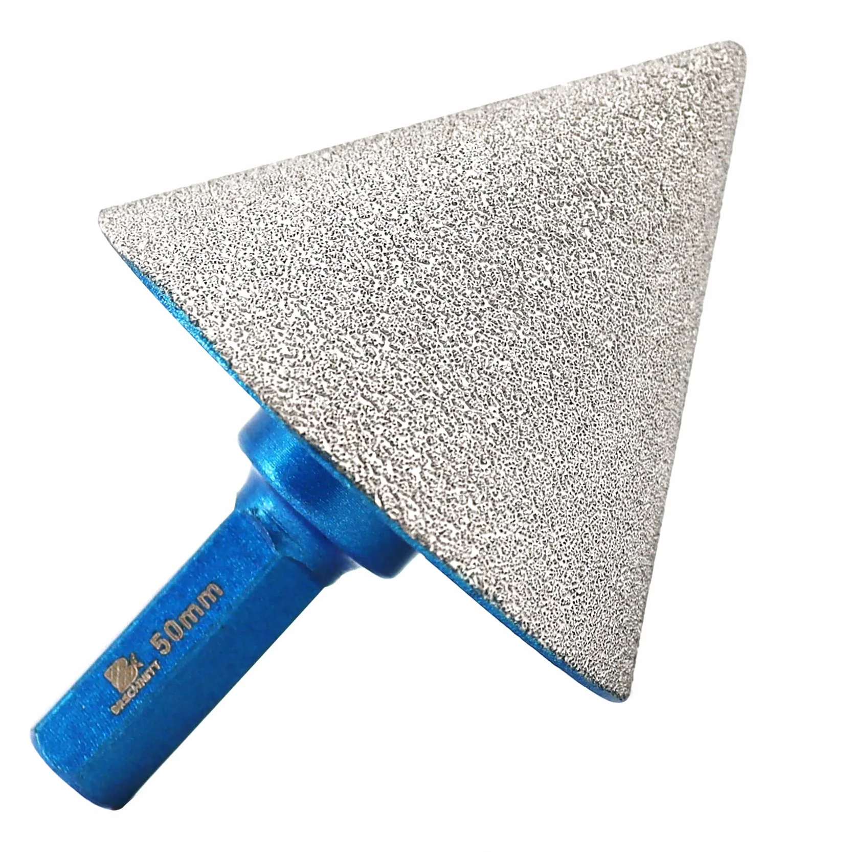 Bity fazowane diamentowe - BRSCHNITT 50 mm diamentowe wiertła pogłębiające 3/8" chwyt sześciokątny - do powiększania, polerowania, przycinania, zaokrąglania, kształtowania istniejących otworów marmurowych płytek porcelanowych granitu.
