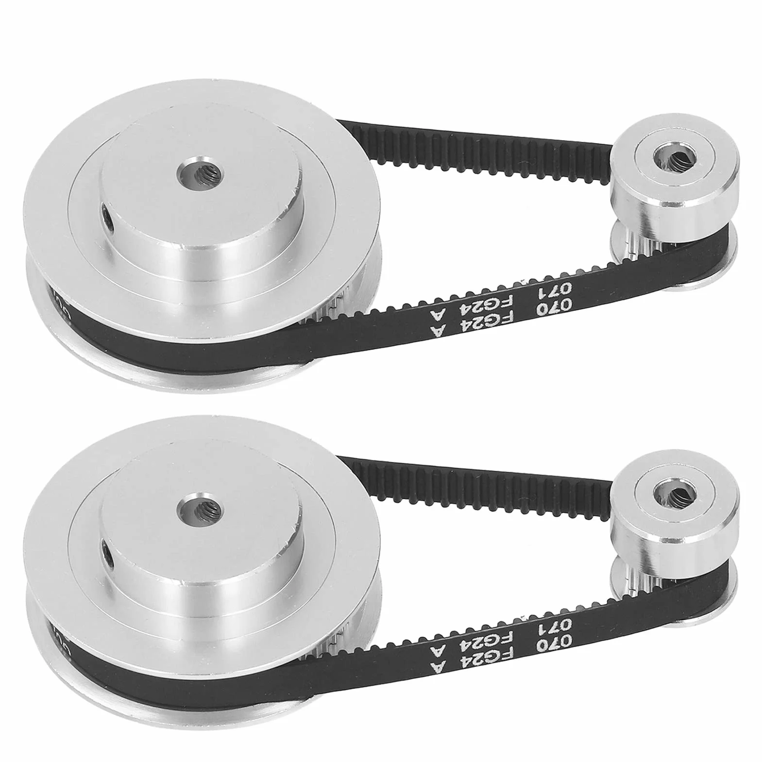 2-pakowe Koło Synchroniczne - Elastyczny, Zamknięty Pasek Rozrządu 20T 60T, Koło Rozrządu ze Stopu Aluminium Długość 200mm, Szerokość 6mm(Otwór 5mm/0.2in)