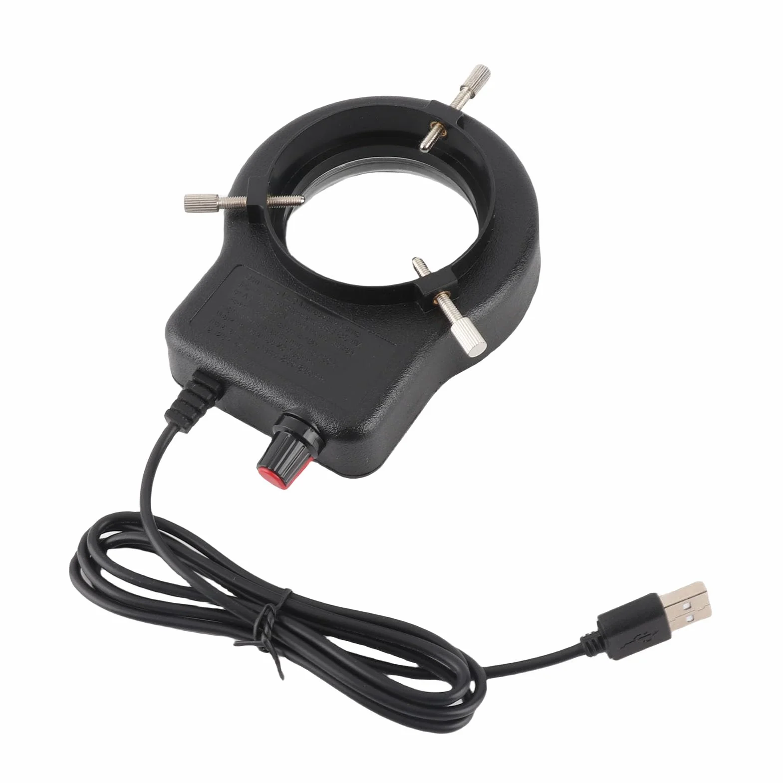 144 LED Mikroskop Pierścieniowy Oświetlacz z regulacją światła, Zasilana Przez USB Lampa Mikroskopowa o Wysokiej Jasności Źródło światła Pierścieniowego LED do Tokarek Aparaty