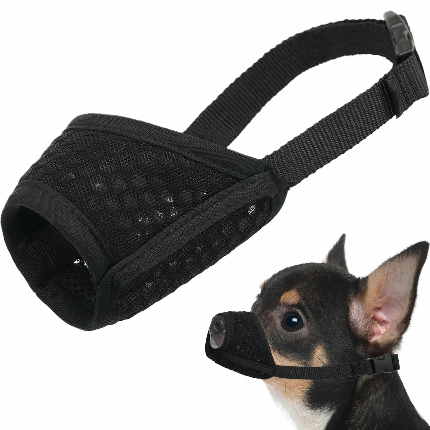 Kaganiec dla psa, miękka siatka, kaganiec dla małych, średnich i dużych psów, pudli chihuahua, jamnik, corgis, labrador, złoty, kaganiec dla szczeniaka, do gryzienia, żucia, pielęgnacji, umożliwia