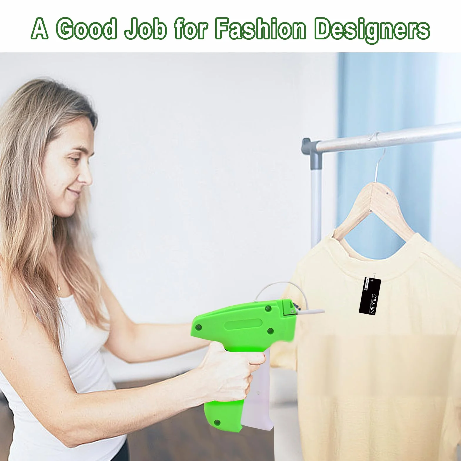 Pistolet do etykiet odzieżowych z 5 igłami zamiennymi i 1000 etykietami