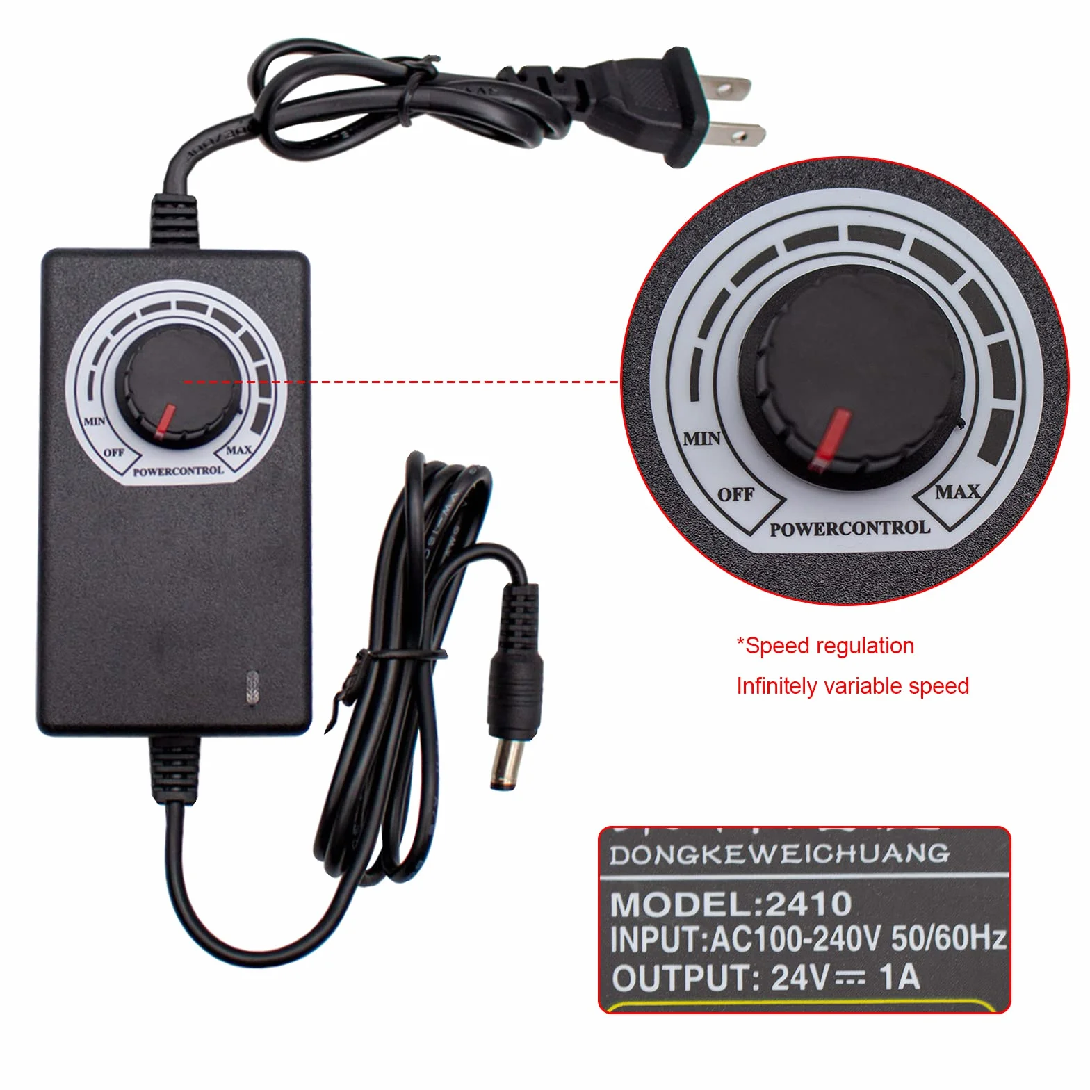 Toplionace Siłownik Liniowy z Cyklem Posuwisto Zwrotnym, Regulowany Silnik z Przekładnią Teleskopową 12 V/24 V DC DIY z Regulatorem Prędkości Skok 3-15 cm (DC24V, 120RPM)