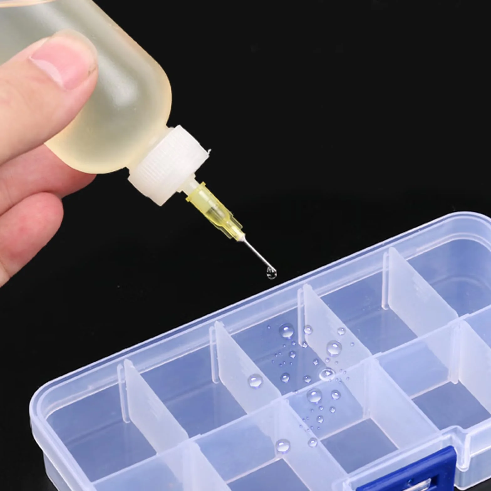 Zestaw 5 butelek 50 ml z igłami dozującymi do kleju
