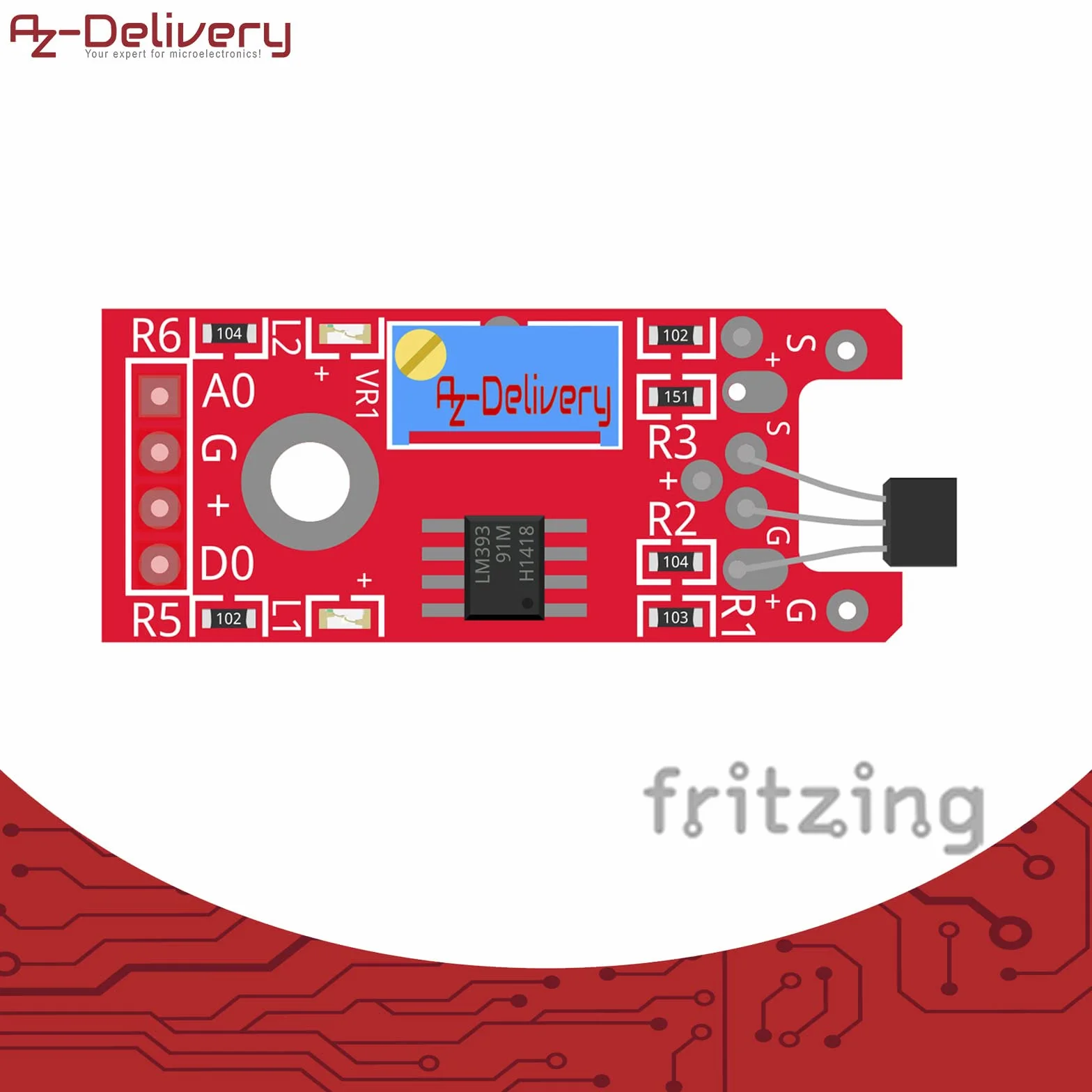 AZDelivery KY-024 Linear Magnetic Hall Sensor kompatybilny z Arduino Raspberry Pi