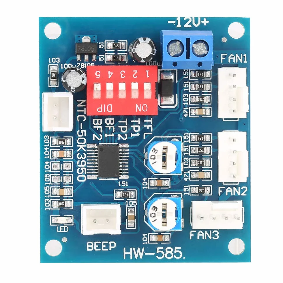 Temperaturregler DC 12 V Vierdraht Thermostat PWM Drehzahlregler Regler Modul Temperatur Relais Für PC