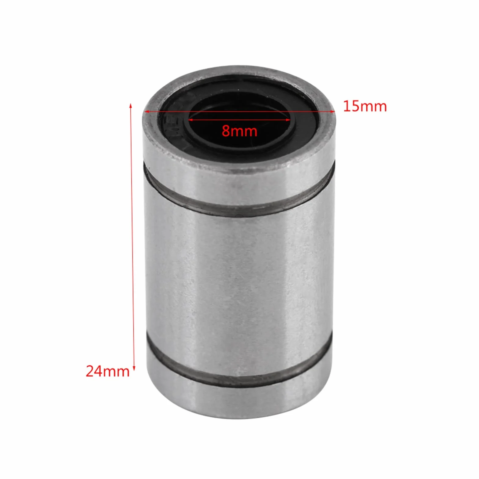 10 sztuk LM8UU 8mm łożysko kulkowe liniowe podwójne tuleja uszczelniająca dla pręta 8mm Drukarka 3D Części CNC