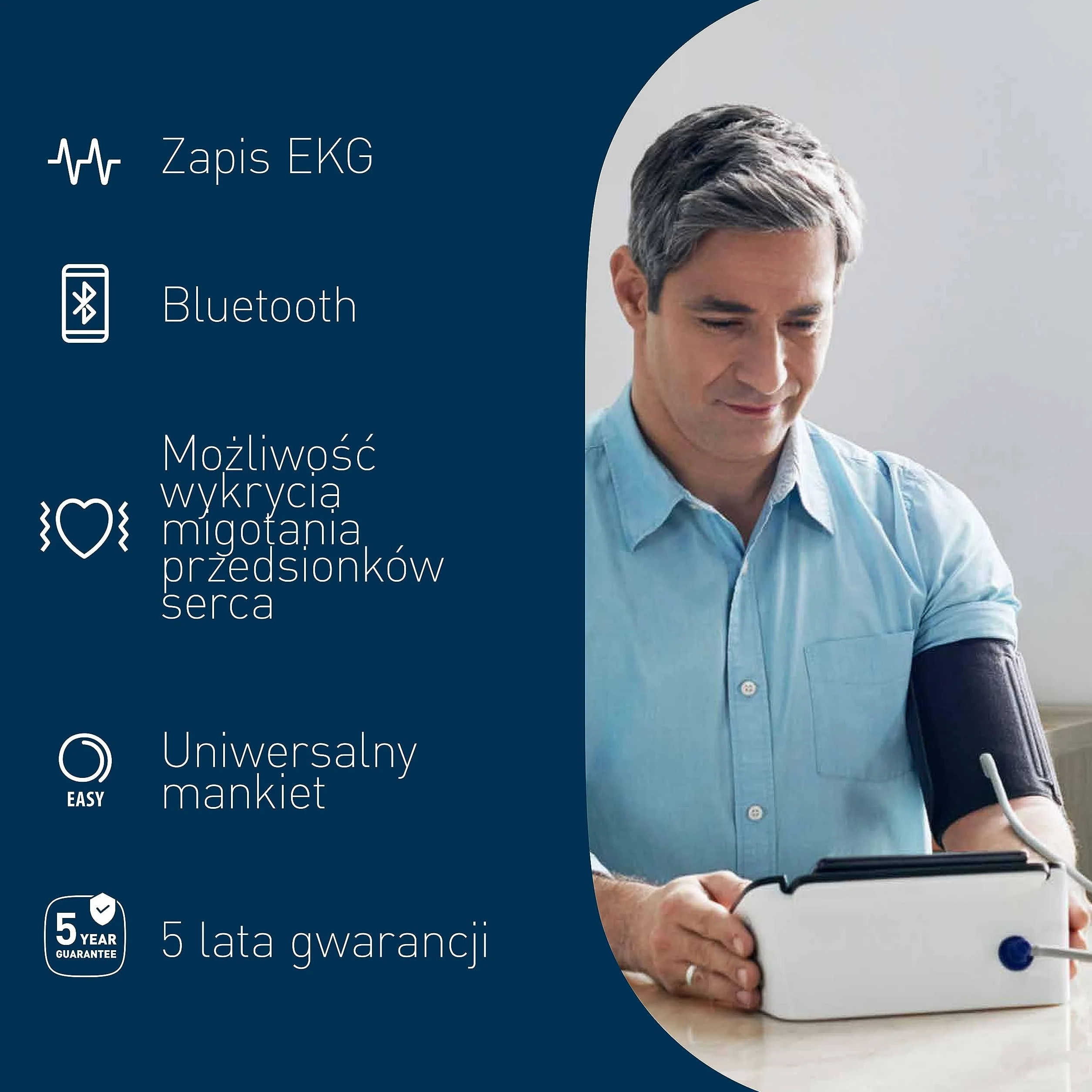 OMRON Complete smart ciśnieniomierz EKG do pomiaru ciśnienia krwi i kontroli AFib
