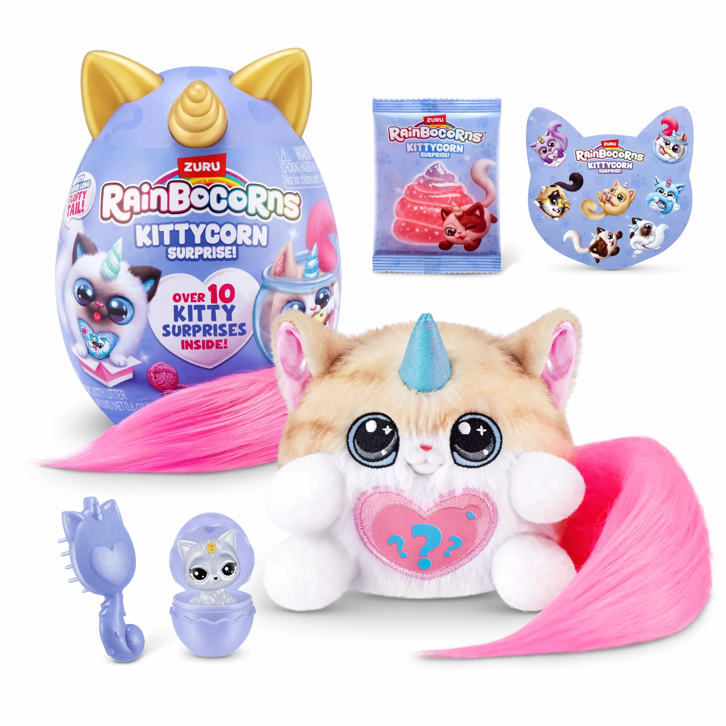 Rainbocorns 92104H Kittycorn Surprise, seria 3, Norwegian Forest Cat (Astrid), rozmiar S (21,5 cm)