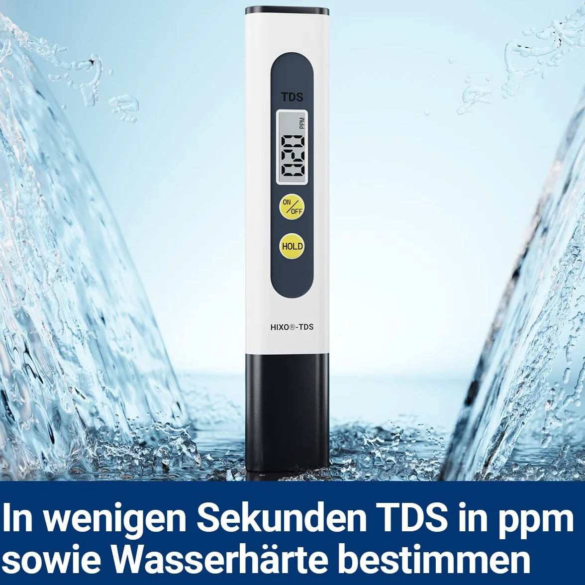 miernik TDS z sondą tytanową tester wody do wody pitnej, osmozy, akwarium, hydroponiki