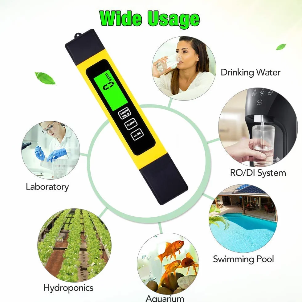 SNUNGPHIR wieloparametrowy tester jakości wody pH TDS temperatura 4 w 1 RO-4