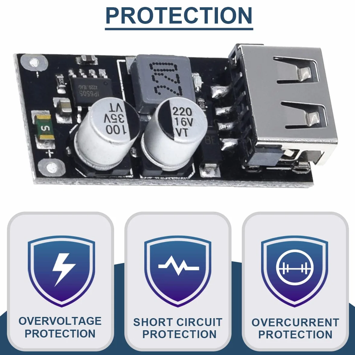 Moduł szybkiego ładowania USB QC3.0 QC2.0 DC-DC Buck Converter Step-Down 5V 3A 5 sztuk 24AWG