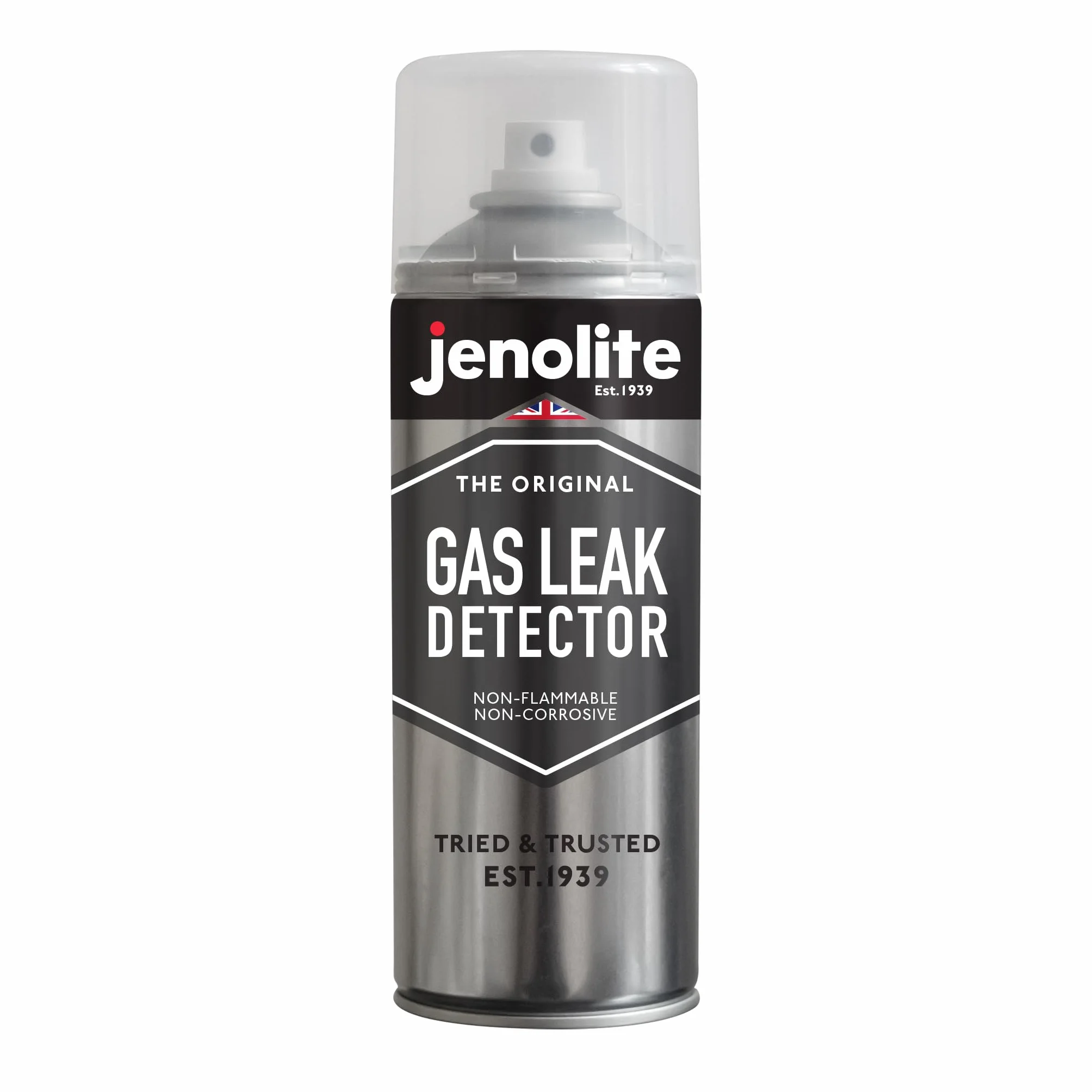 JENOLITE Spray do wykrywania wycieków gazu, 400 ml, niepalny i niekorozyjny, wykrywa wycieki w ogrzewaniu, kanalizacji, klimatyzacji i nie tylko, certyfikat DVGW
