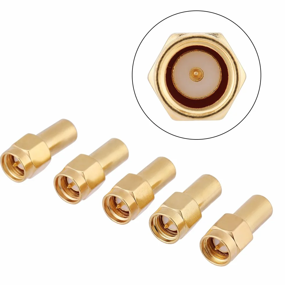 SMA Male Connector RF Coaxial Matched Terminator Termination 50 Ohm 2W, 5 Stück