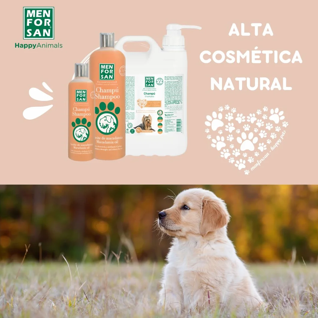 MENFORSAN Szampon dla Psów z Olejem Macadamia 300 ml Odżywia Nadaje Blask Futru Mocne Rozczesywanie