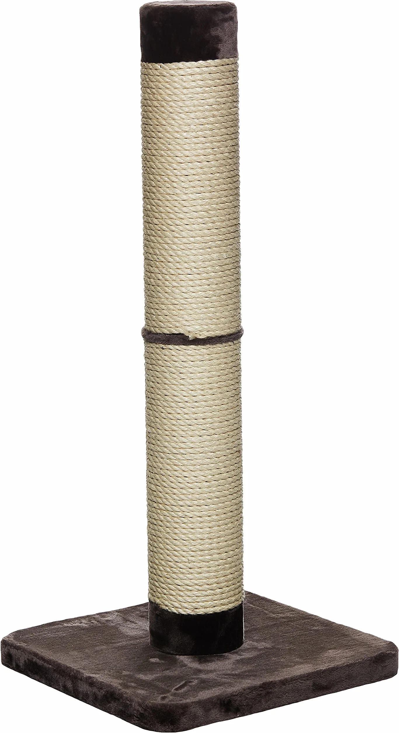 MidWest Homes for Pets Feline Nuvo Grand Forte drapak o wysokości 104 cm, wytrzymały słupek sizalowy z szeroką podstawą, grube, brązowe sztuczne futro, do dużych i wielu gospodarstw domowych, model