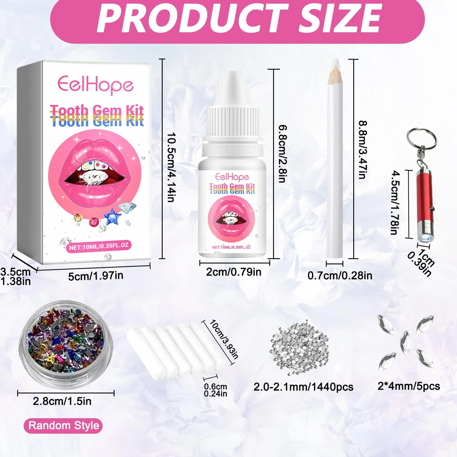 Genialne zęby Brokat Zęby Zestaw Brokatów Ząb Ząb Tooth Gems Zestaw Brokatów DIY Zęby Klejnoty Zęby Brokat Zęby Zestaw Połysków Do Połysków Klejnotów Z 1445 szt. Gem Tooth Gem