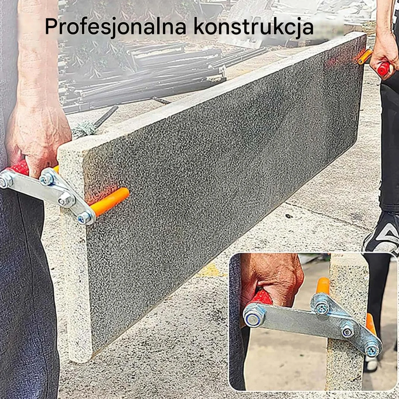 Uchwyt do Sklejki 2 Sztuki | Regulowana Rączka do Przenoszenia Płyt G-K - Przenośnik Płyt Narzędzia Stolarskie Obsługi Materiałów Płytowych Montaż Ścian Remont Domu Place Budowy Przebudowa