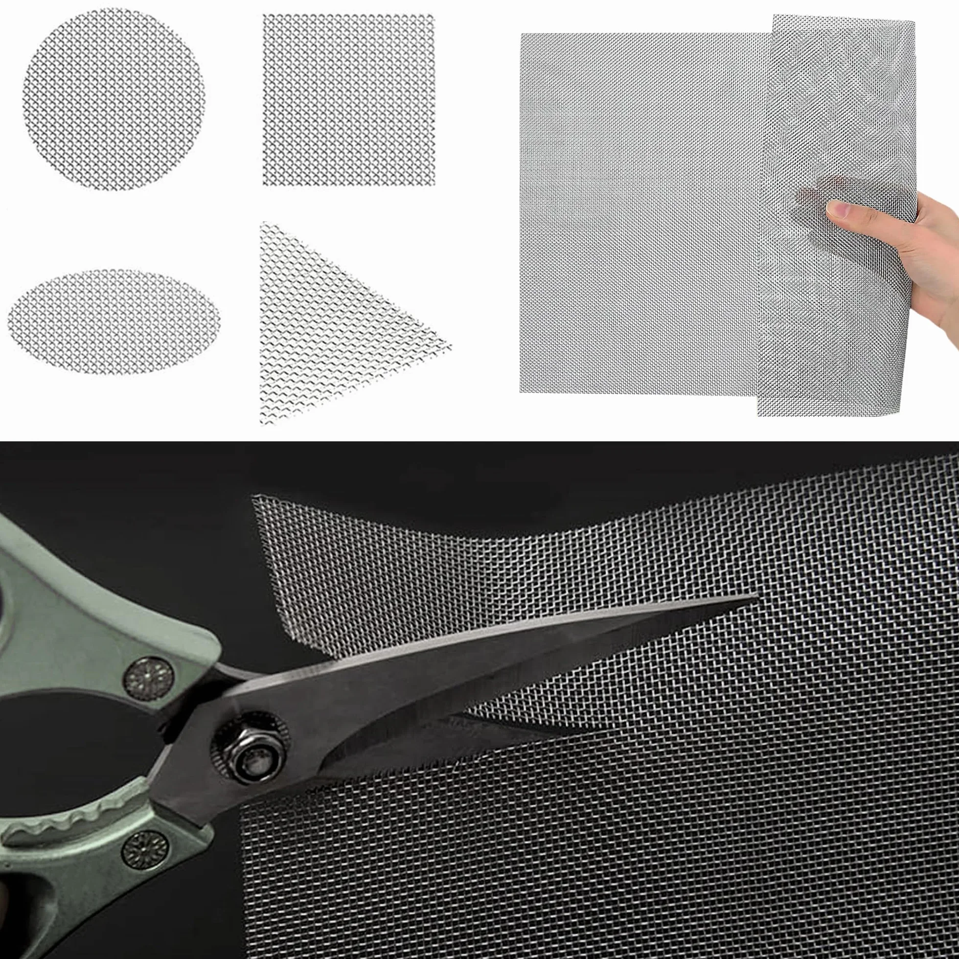 Filtr Screen Sheets Stainless Siatka druciana o drobnych oczkach, ochrona przed owadami, kratka druciana ze stali nierdzewnej 304, kratka okienna na drzwi, zapobiega myszom, 120 x 30 cm