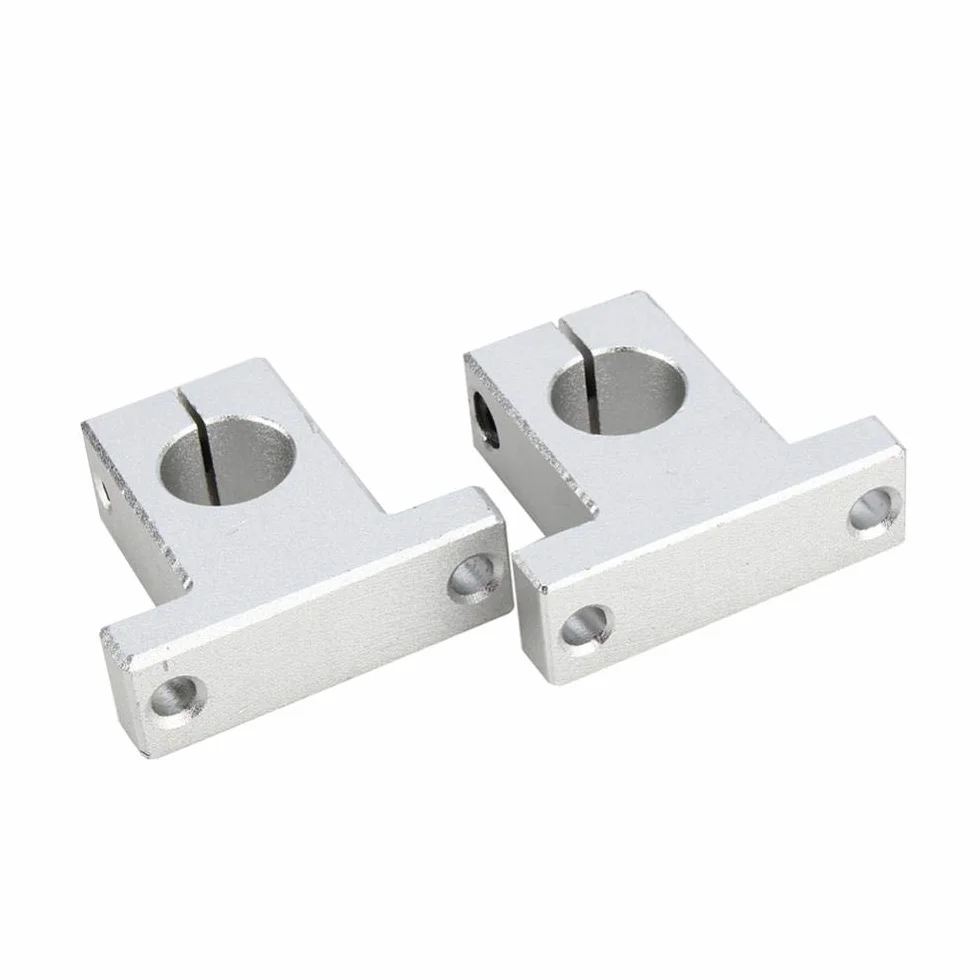 SK16 16 mm liniowy wspornik wału szyny liniowej, Keenso 2 szt. 16 mm liniowa prowadnica wału szyny wspornik pionowa oś optyczna uchwyt do XYZ stołu CNC