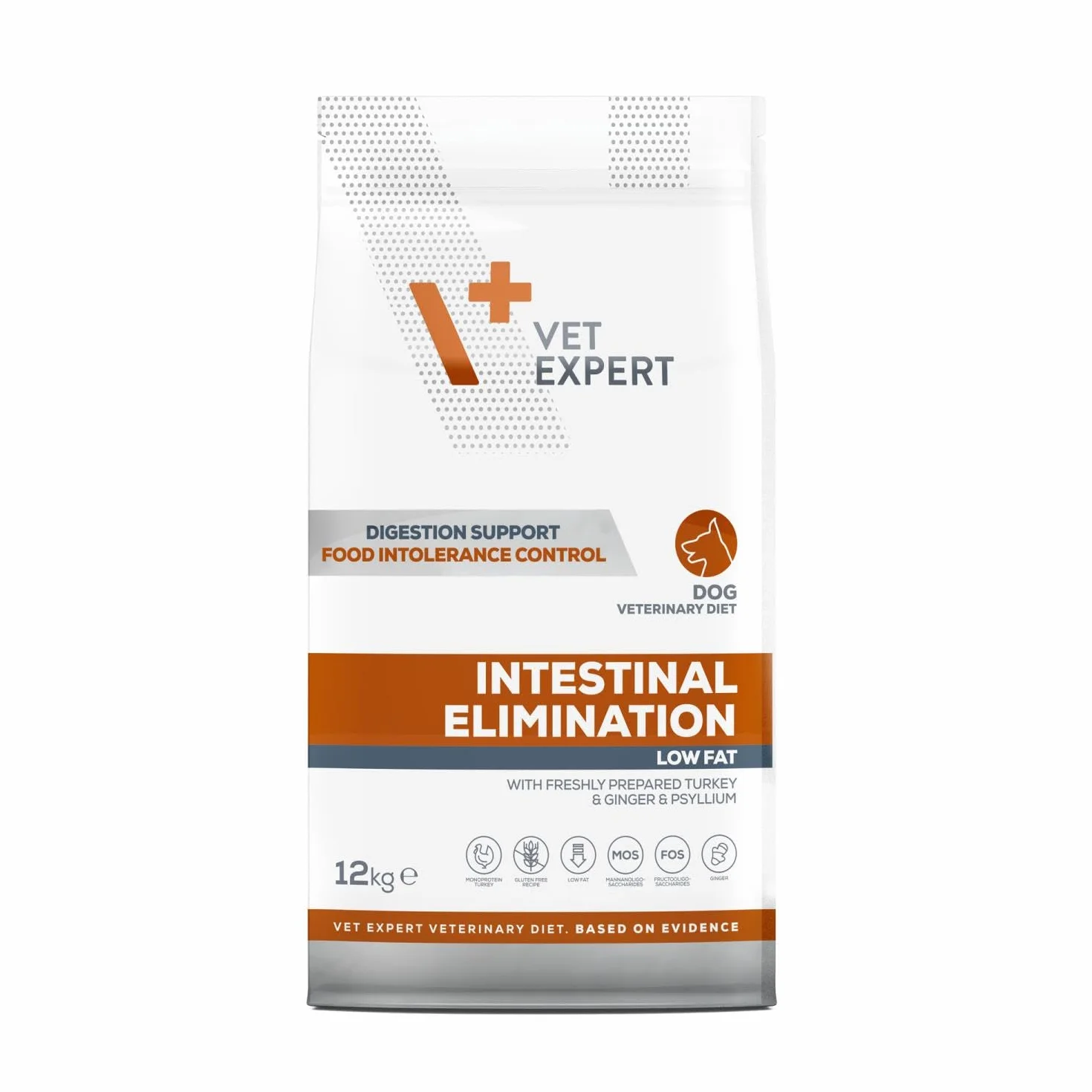 VET EXPERT INTESTINAL ELIMINATION DOG 12 kg - sucha karma weterynaryjna dla psów z zaburzeniami trawienia i wchłaniania oraz dieta eliminacyjna