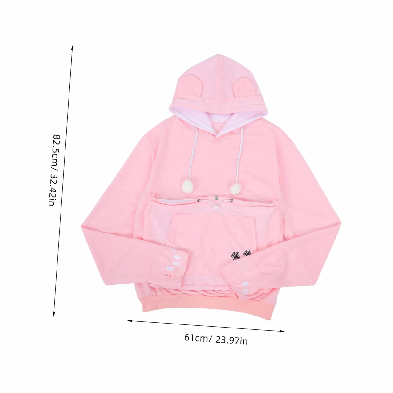 Toyvian Unisex Bluza z Kapturem z Kieszenią Zwierzaka Wytrzymały i Miękki Dog Carrier Sweater dla Małych Psów Kotów Królików Wygodna i Bezpieczna Do Noszenia Co Dzień