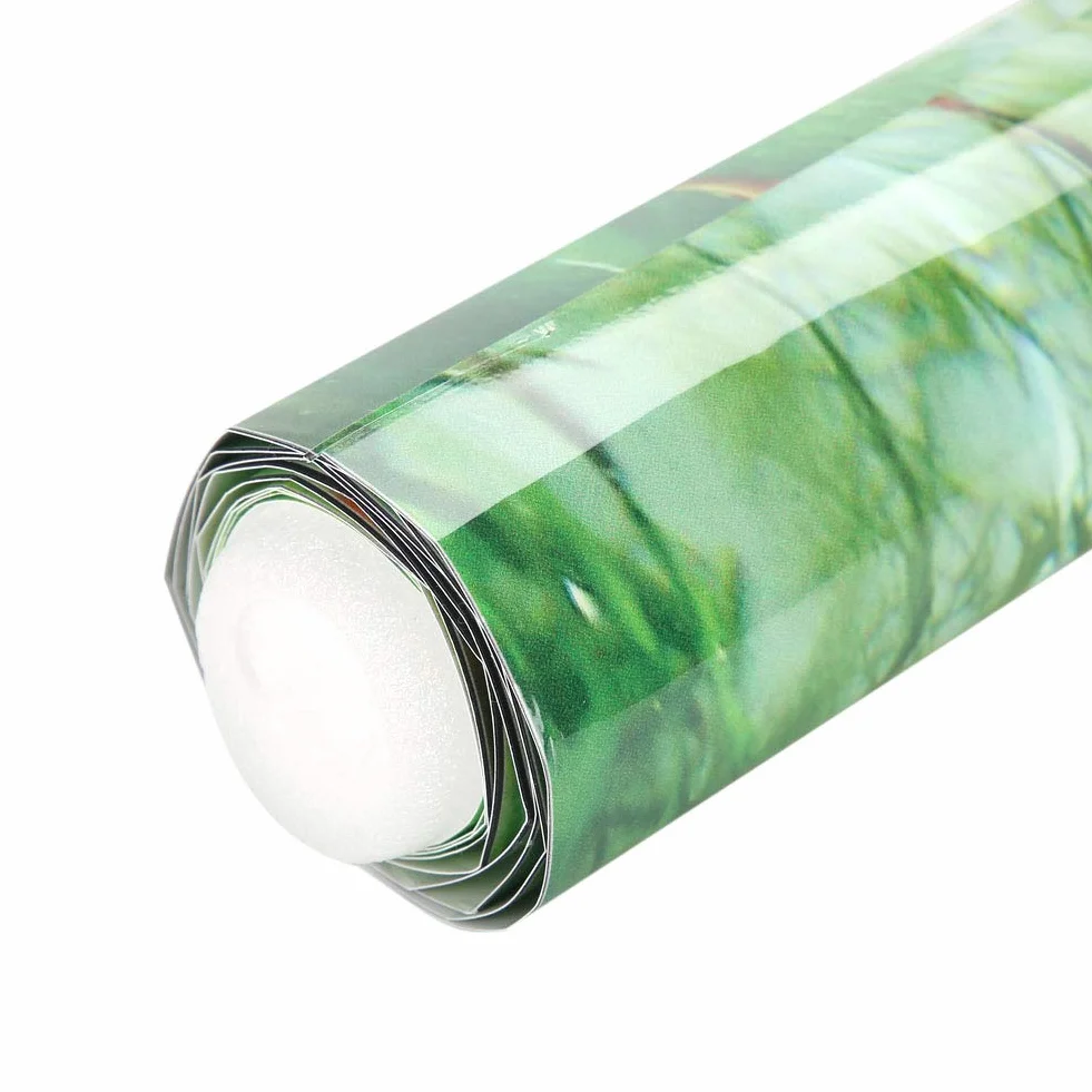 Styl trawy wodnej akwarium akwarium plakat pogrubiony PCW samoprzylepna naklejka tło tapeta plakat akwarium tło dekoracja (61 x 30 cm)