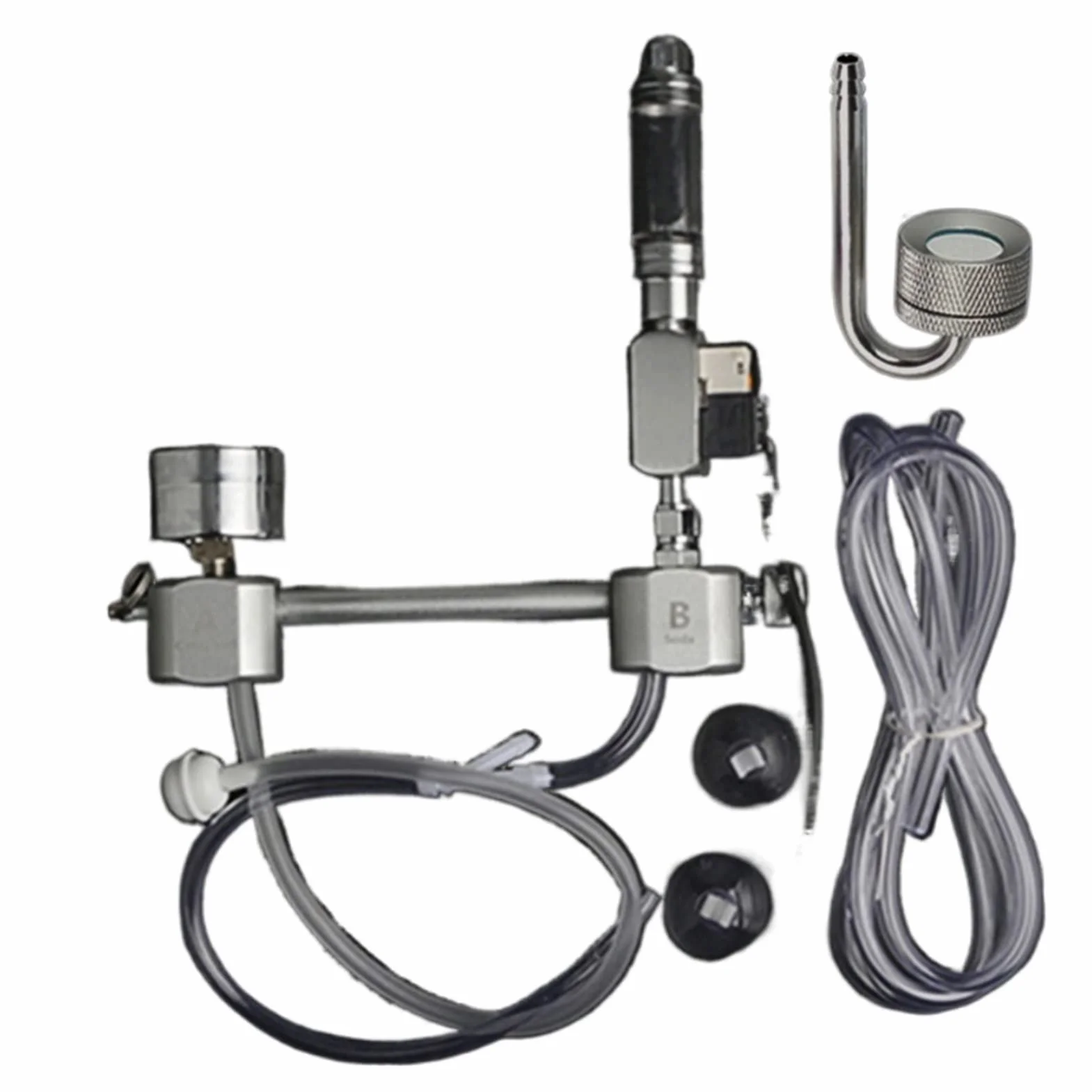 Sprzęt do spawania gazowego Akwarium DIY CO2 Zestaw systemu generatora z elektrozaworem licznikiem pęcherzyków zaworu dla roślin dla akwarium Niskie ciśnienia Akcesoria do pomp powietrza (Color : D01
