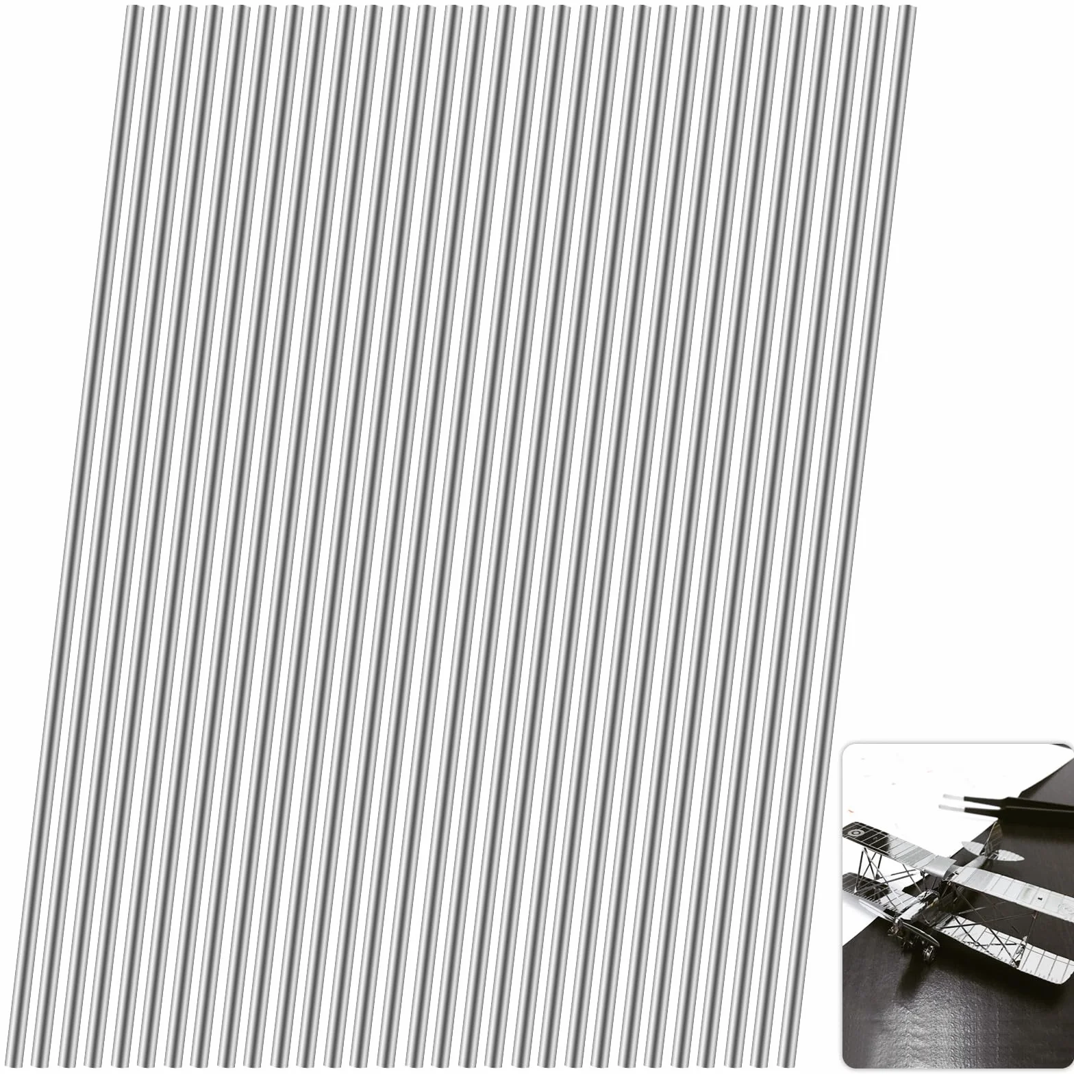 YAYODS 30 sztuk prętów ze stali nierdzewnej 3mm x 300mm - stal nierdzewna 304 Solidny okrągły pręt, metalowa rura, okrągłe pręty, okrągła rura do rękodzieła - pełny okrągły pręt, okrągła stal do