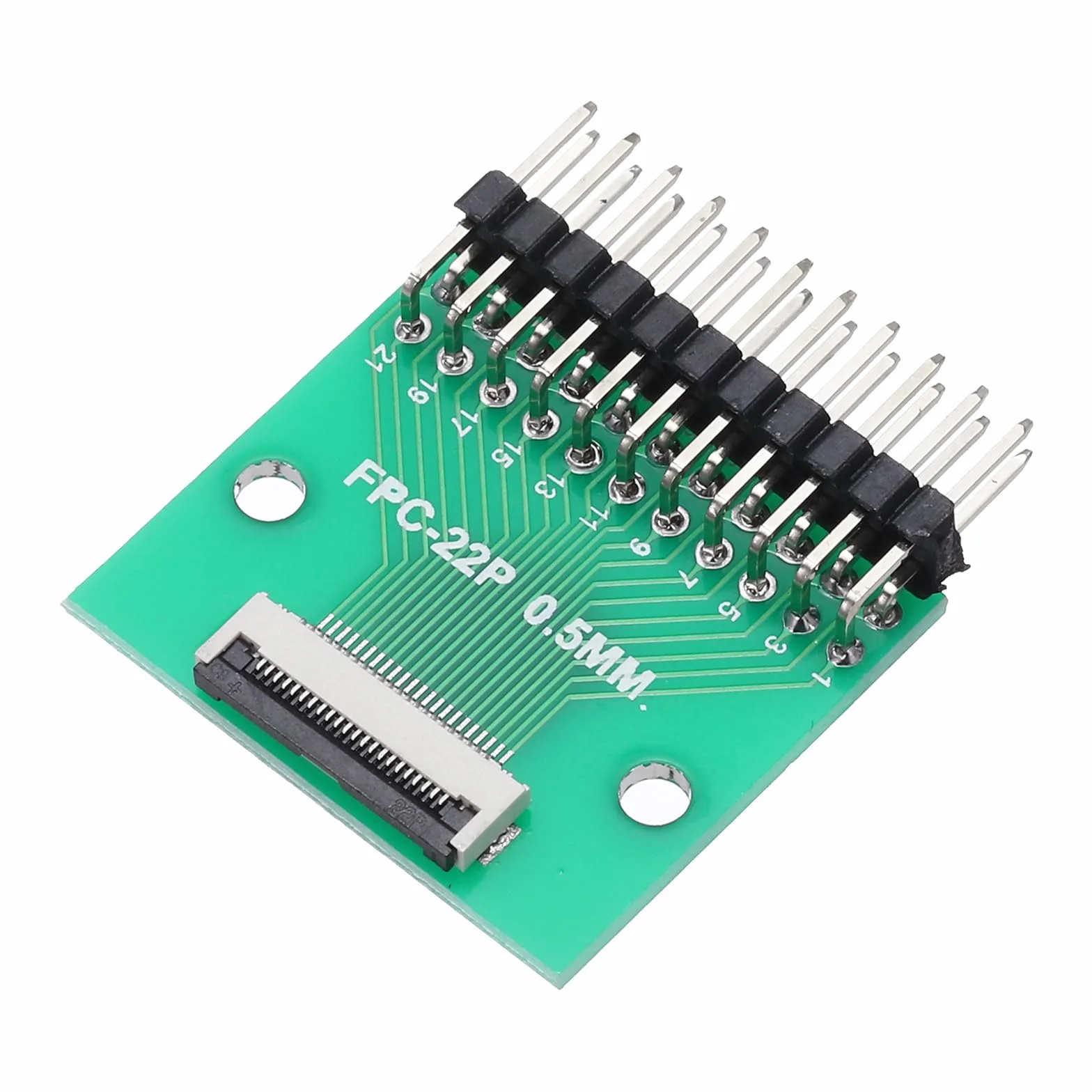 QUARKZMAN Złącze FFC FPC 22 piny 0,5 mm gniazdo 2,54 mm adapter kąt prosty konwerter PCB