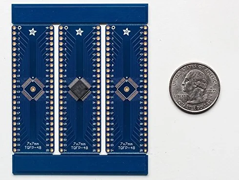 Adafruit SMT Breakout PCB dla 48-QFN lub 48-TQFP - 3-pak
