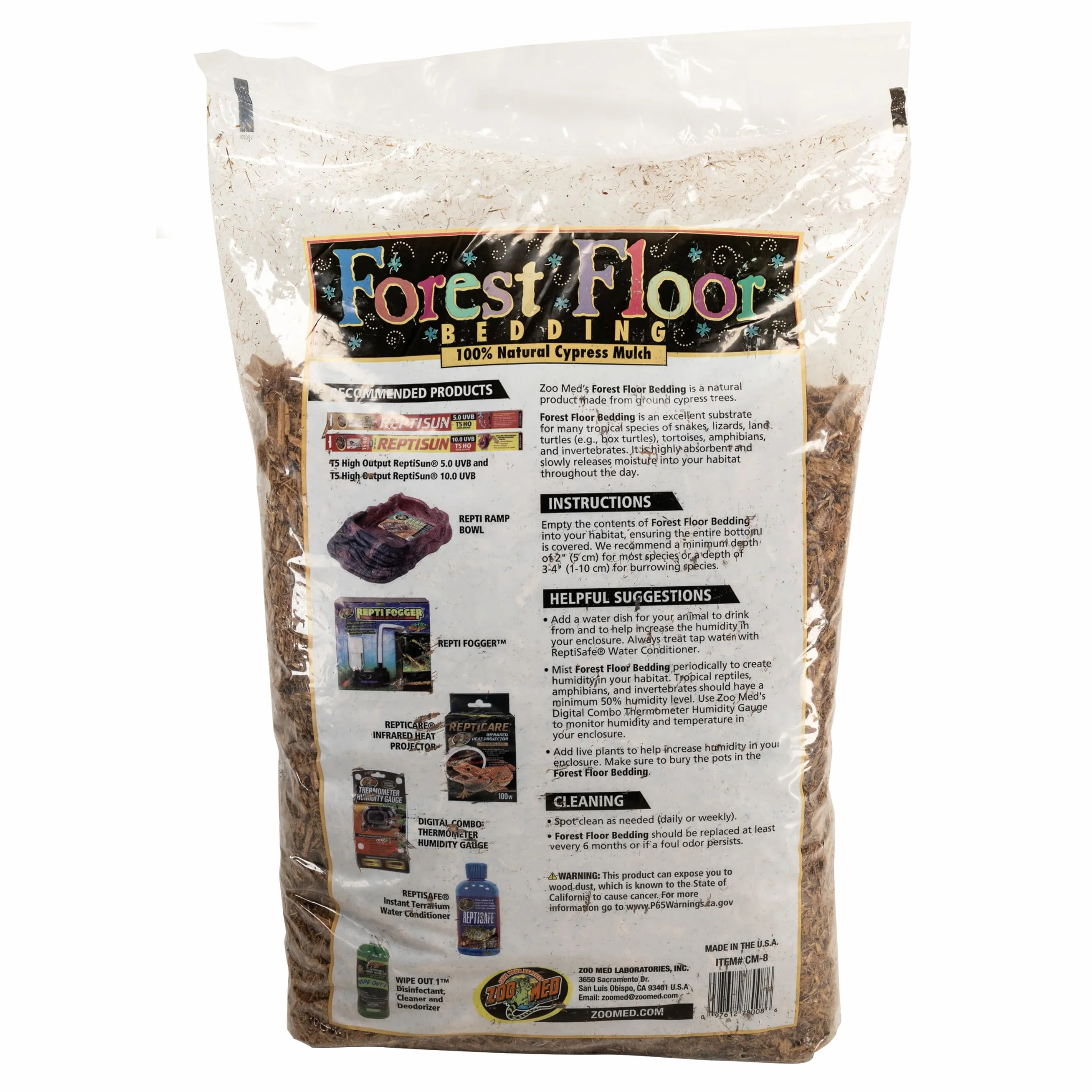 Croci Zoo Med CM-8E Forest Floor, 8,8 l, mulczowanie cyprysowe podłoże do terrariów
