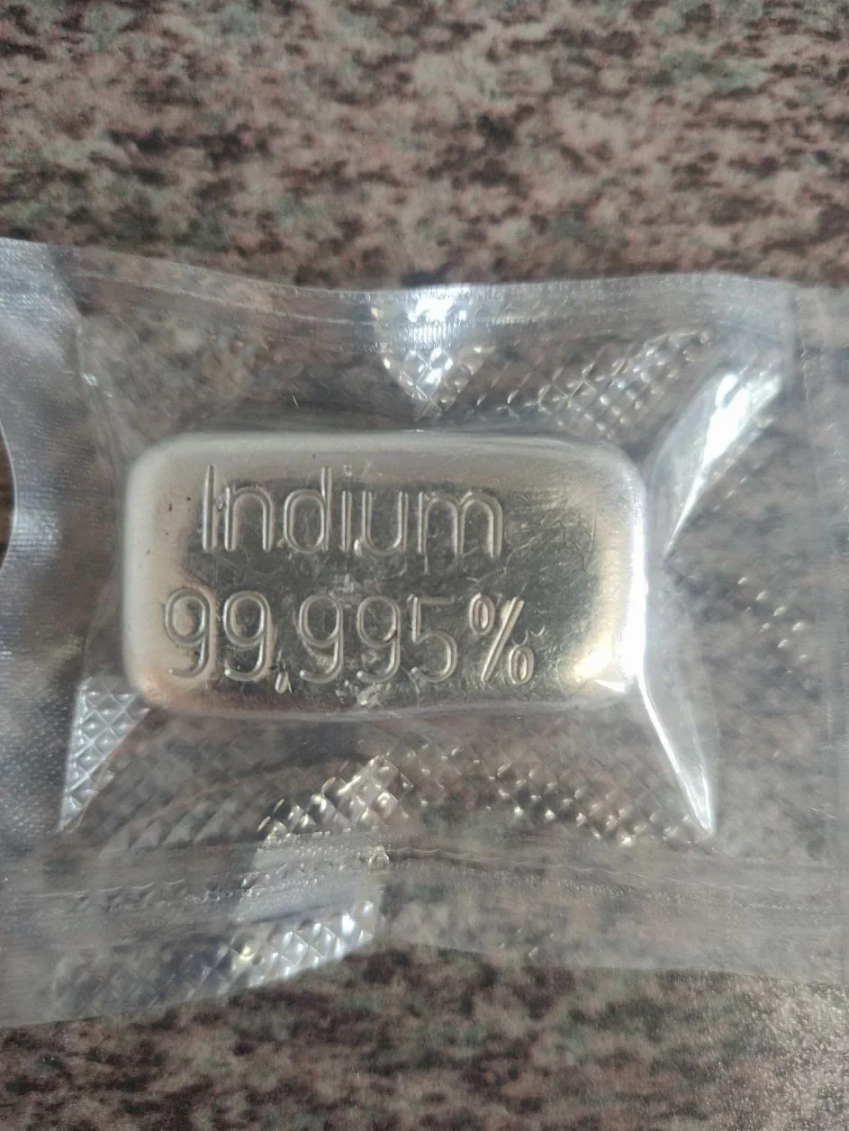 Indium 100 g sztabka wysokiej czystości Indium min. 99,995% czystości