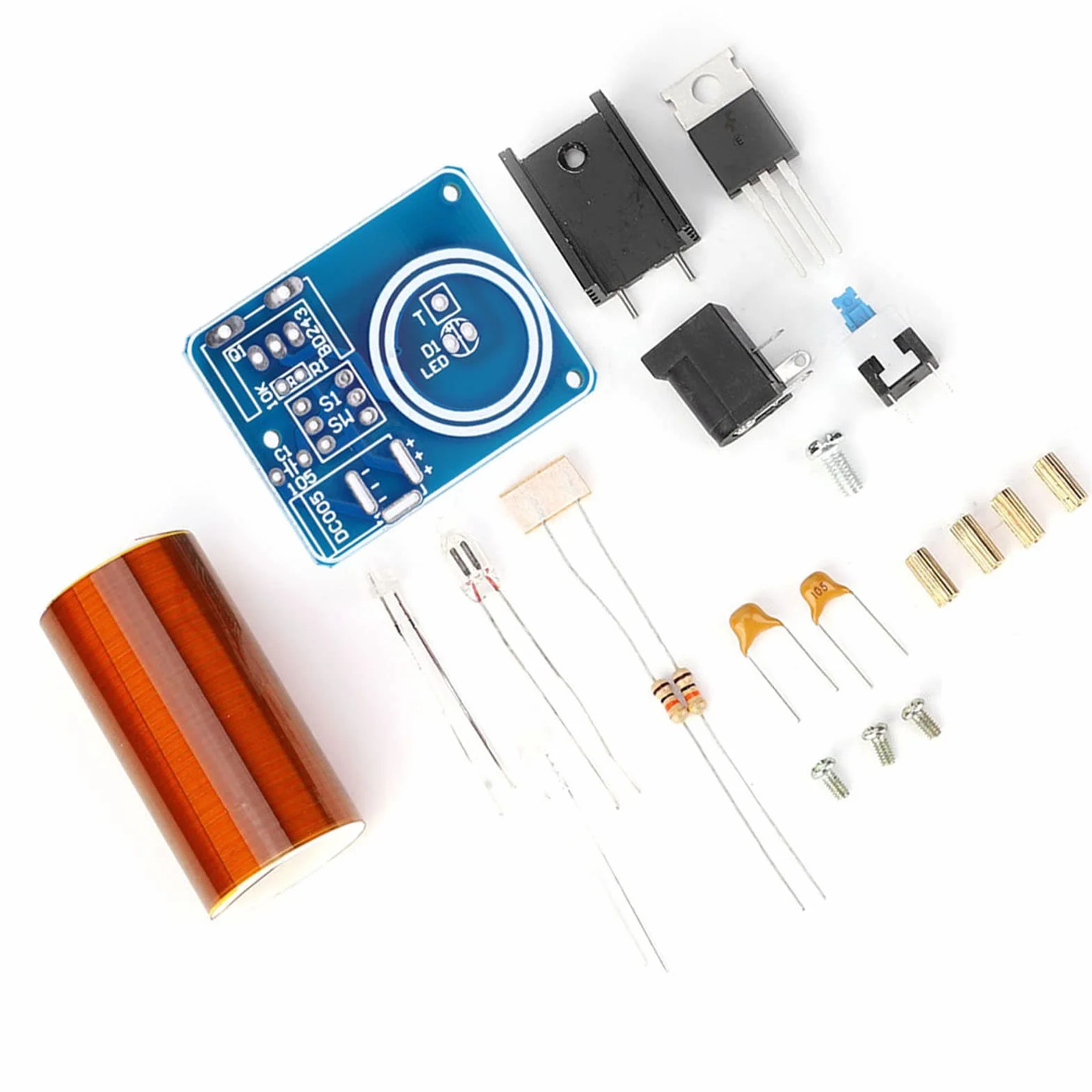 Hilitand Zestaw DIY Electronic Kit DC12V Moduł zapłonu z Cewką Mini Coil LED Fluorescencyjny